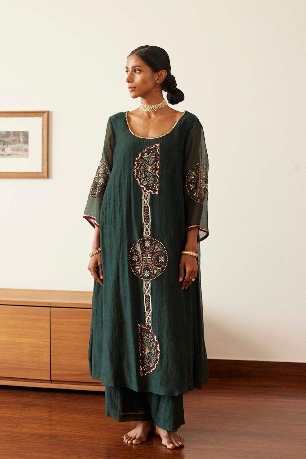 Green Shashi Kurta Set