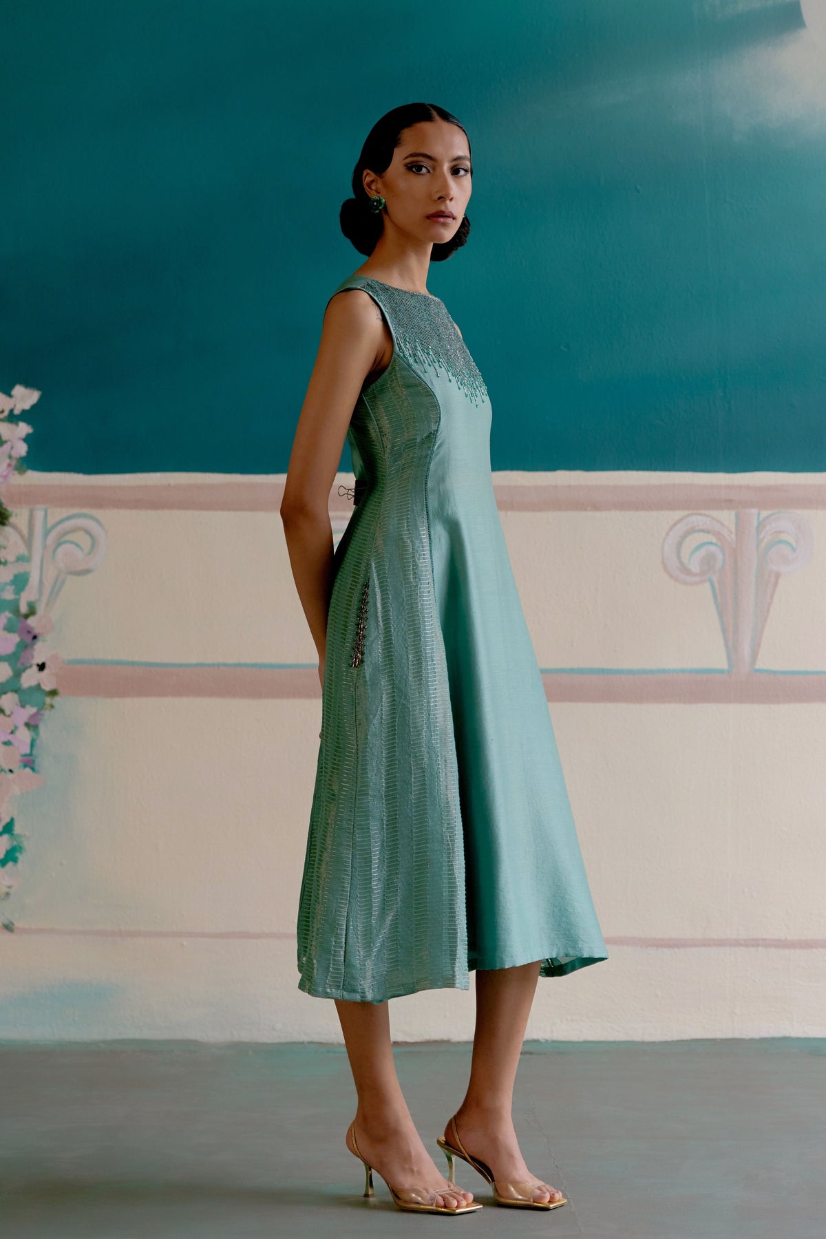 Aqua Green Midi Dress