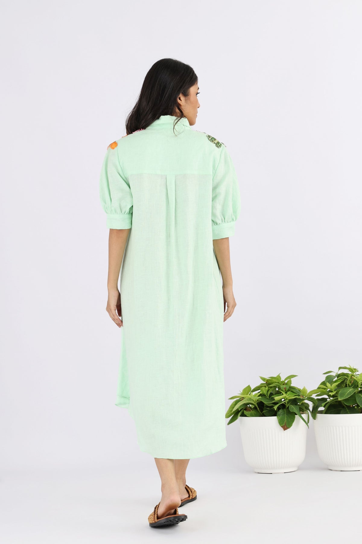 Pale Green Moonglow Long Dress