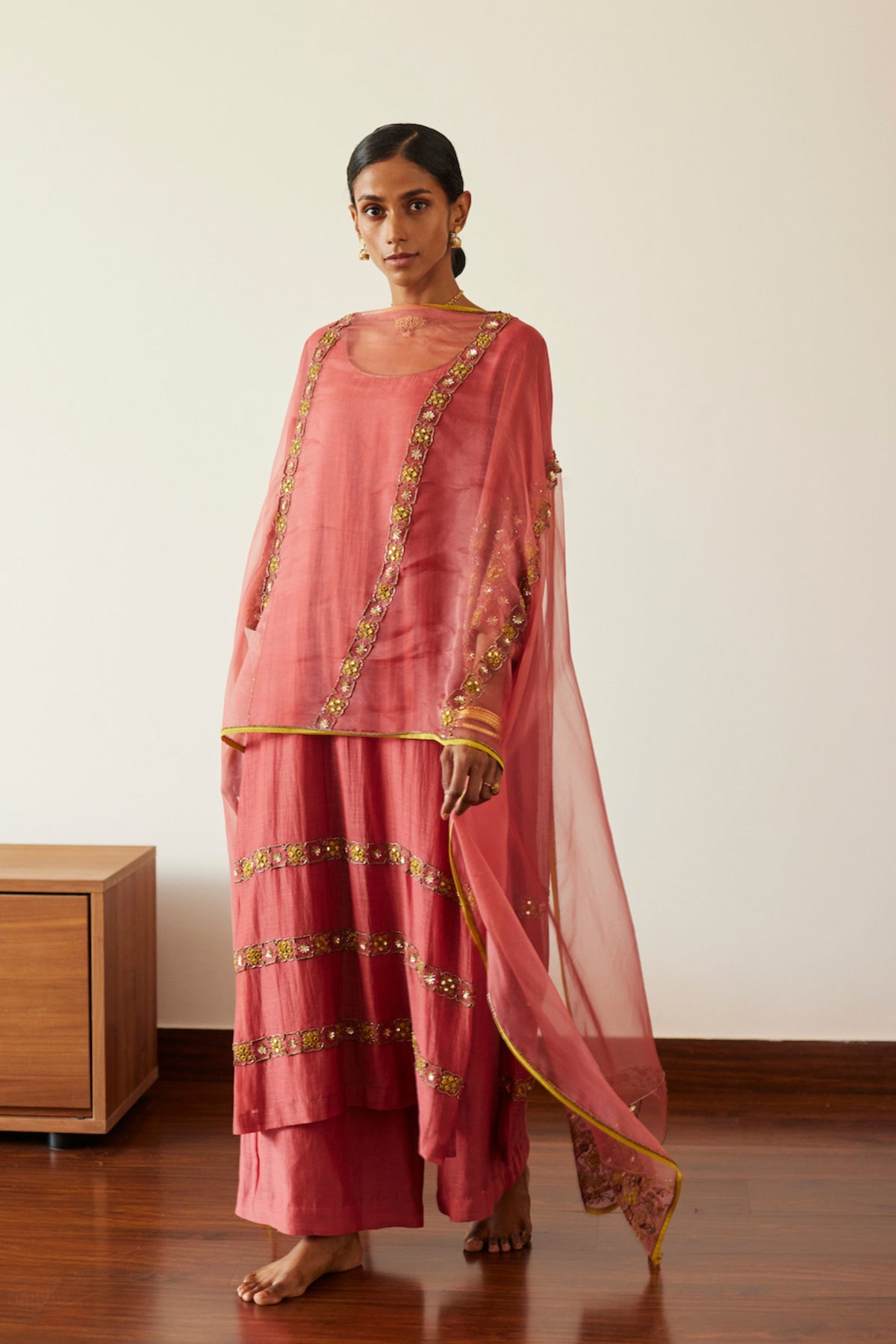 Pink Rekha Kurta Set