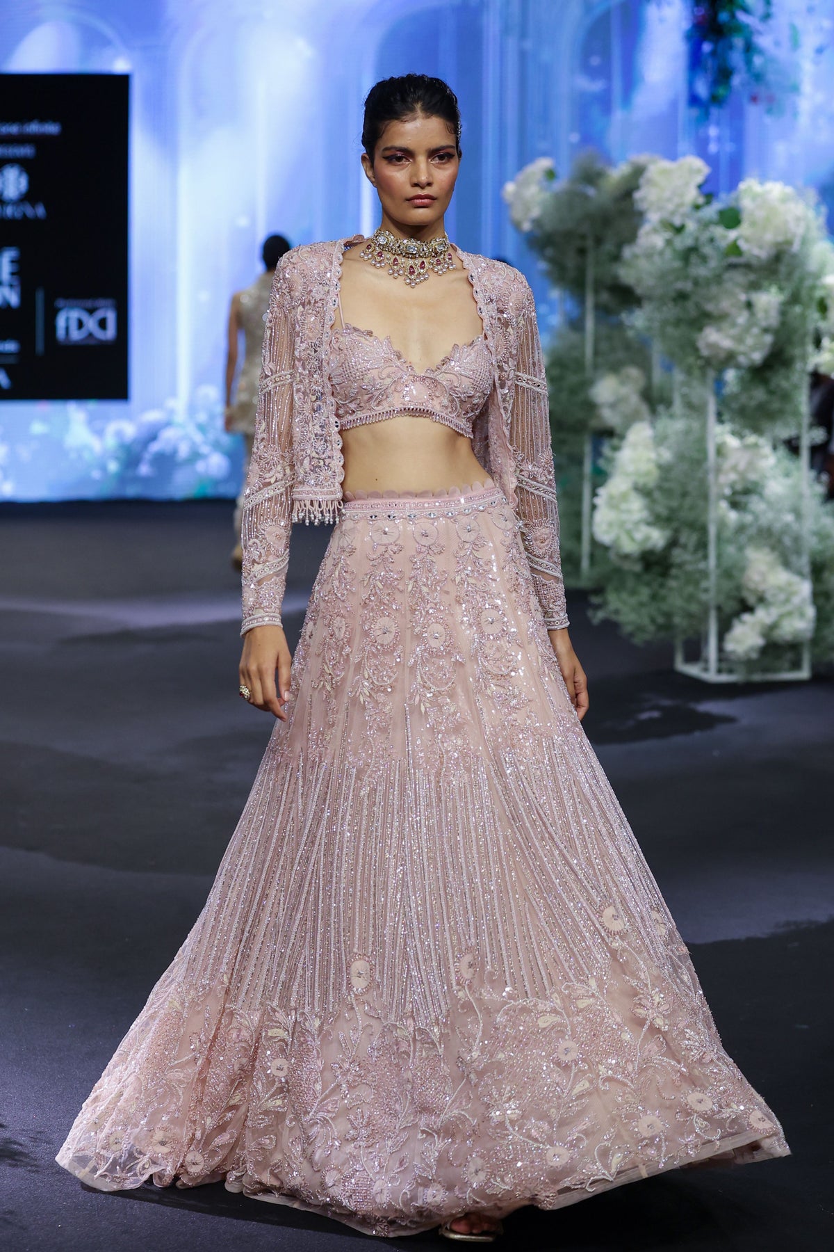 Dusty Pink Lehenga Set