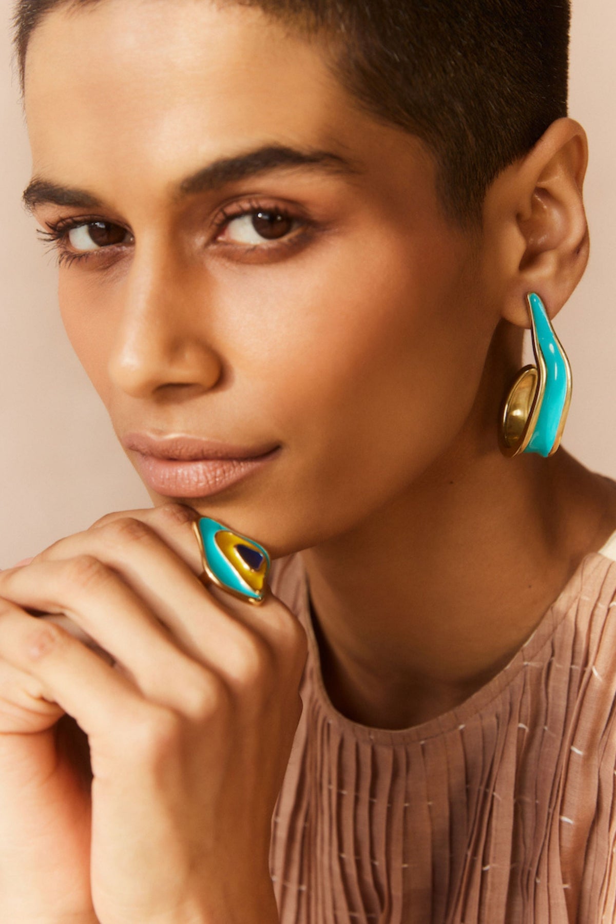 Andaman Aqua Hoops Earrings