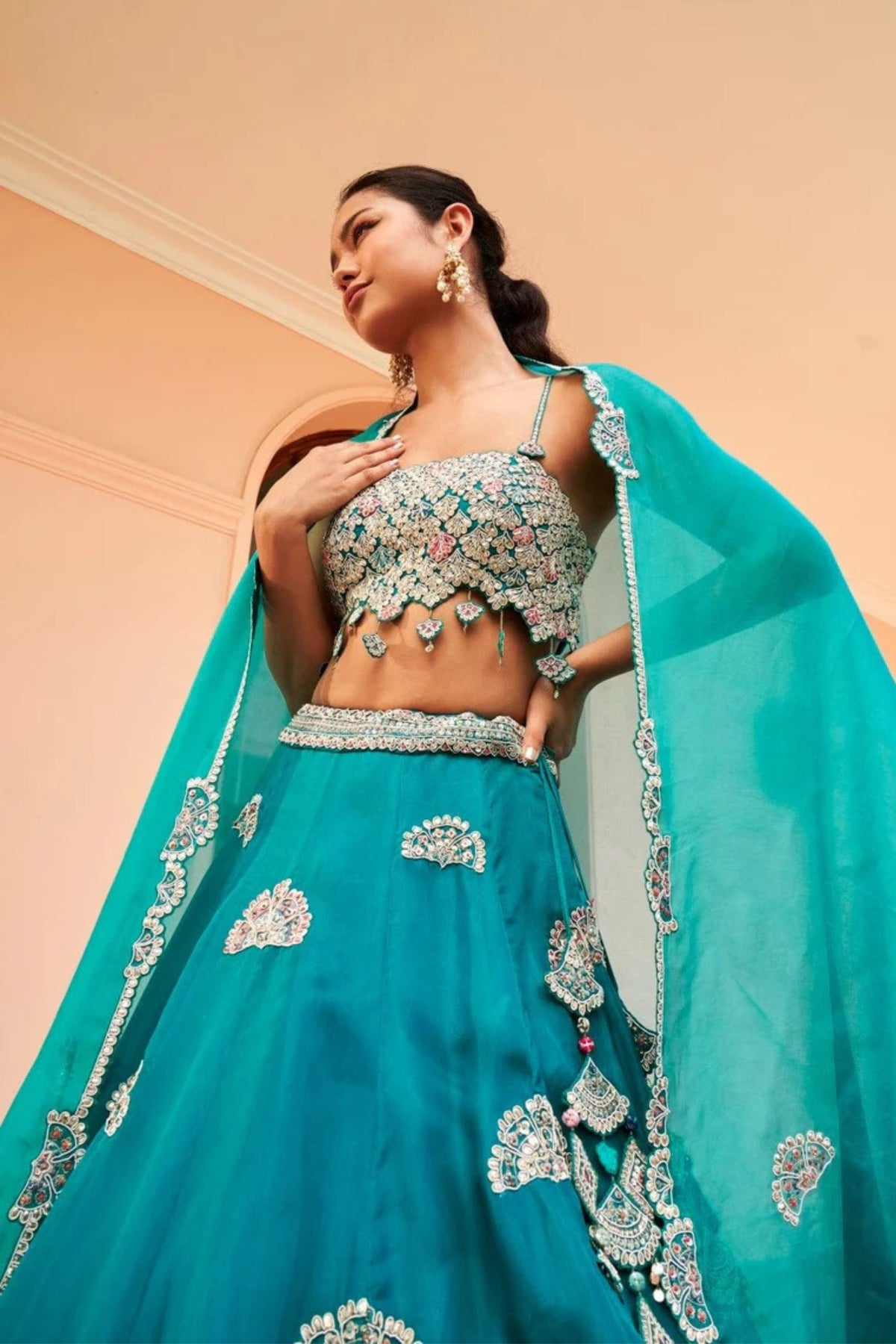 Pine Green Lehenga Set