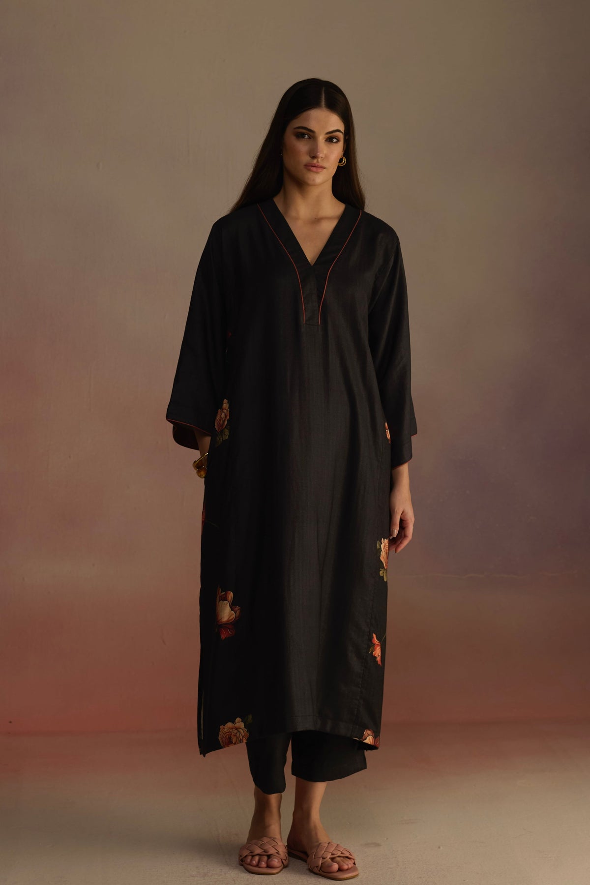 Bergamot Charcoal Kurta