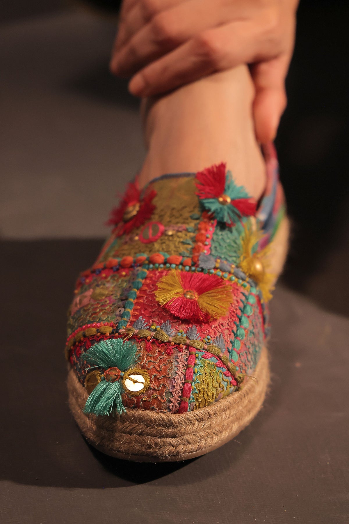 Roohi Emb Patchwork Shoes