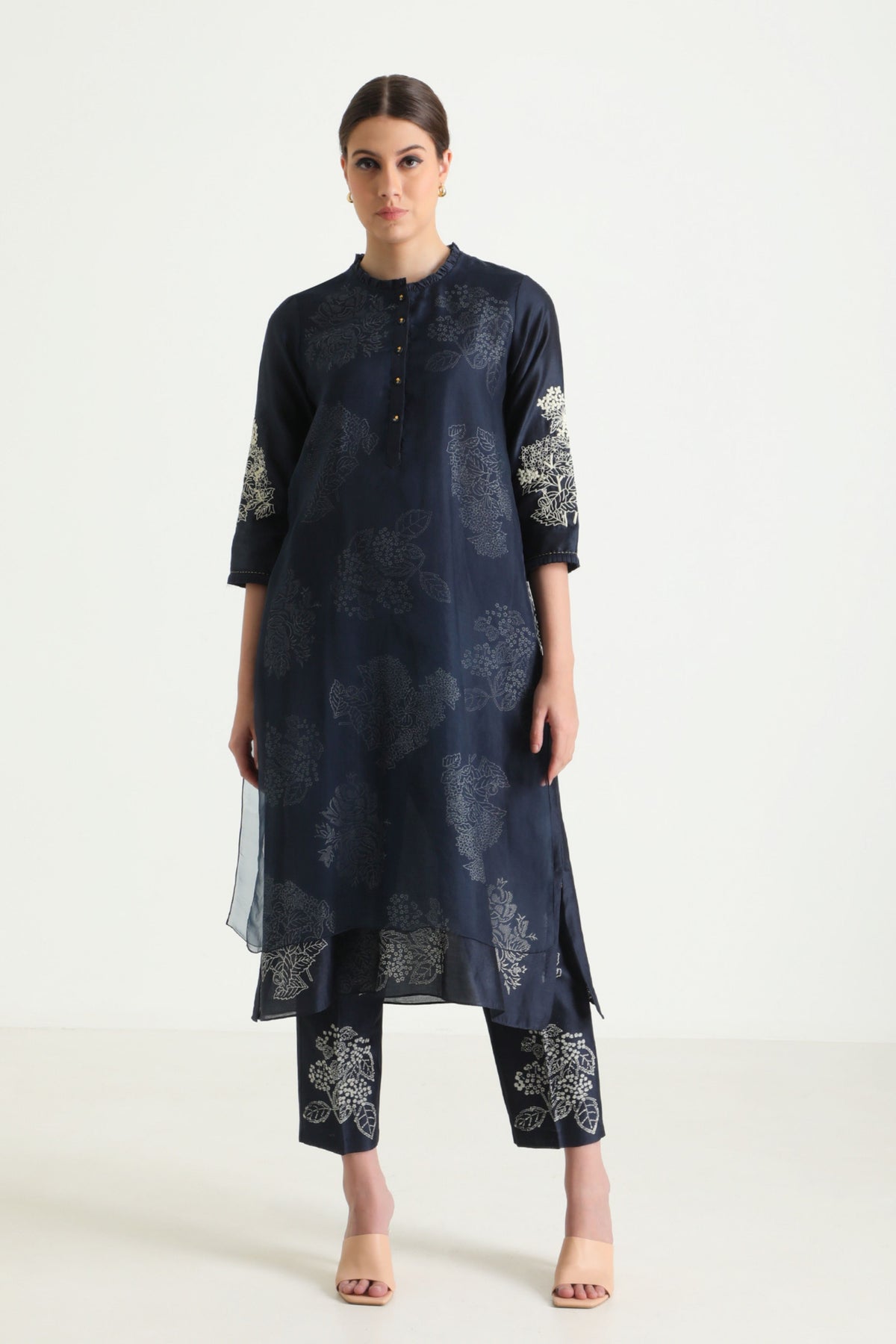 Indigo Double Layer Kurta Set