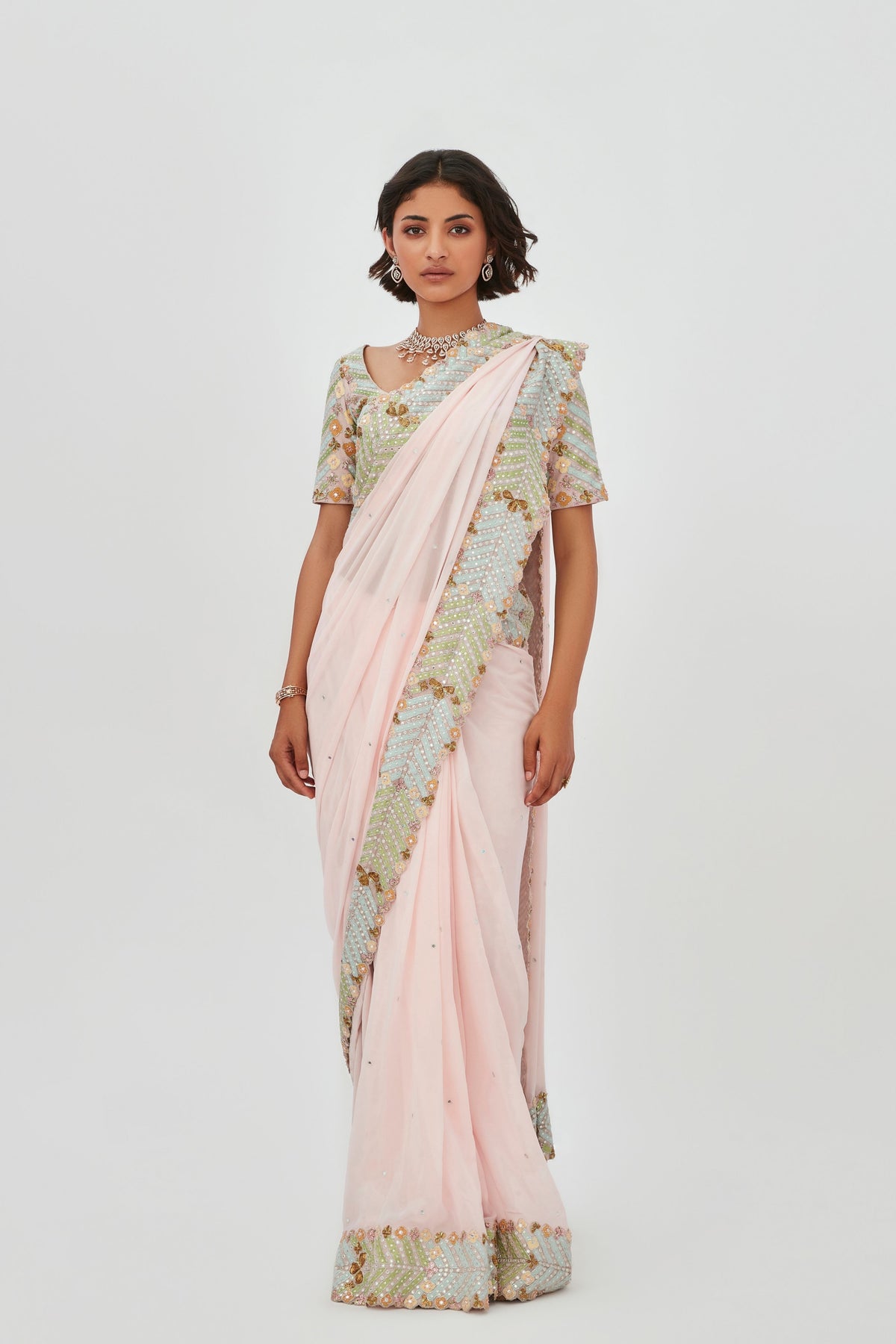 Spanish Pink Fariba Saree