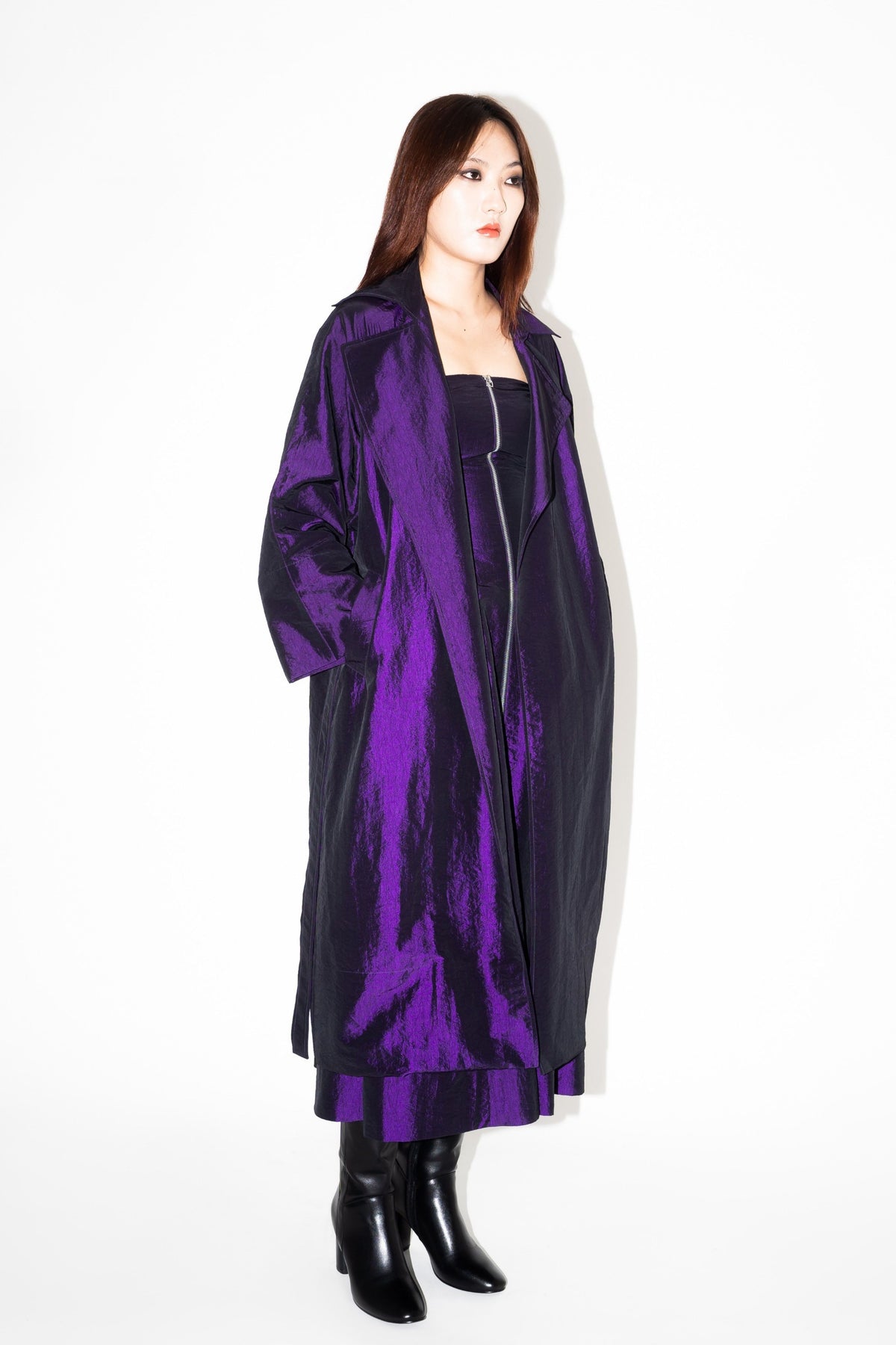 Alma Purple Trench Coat