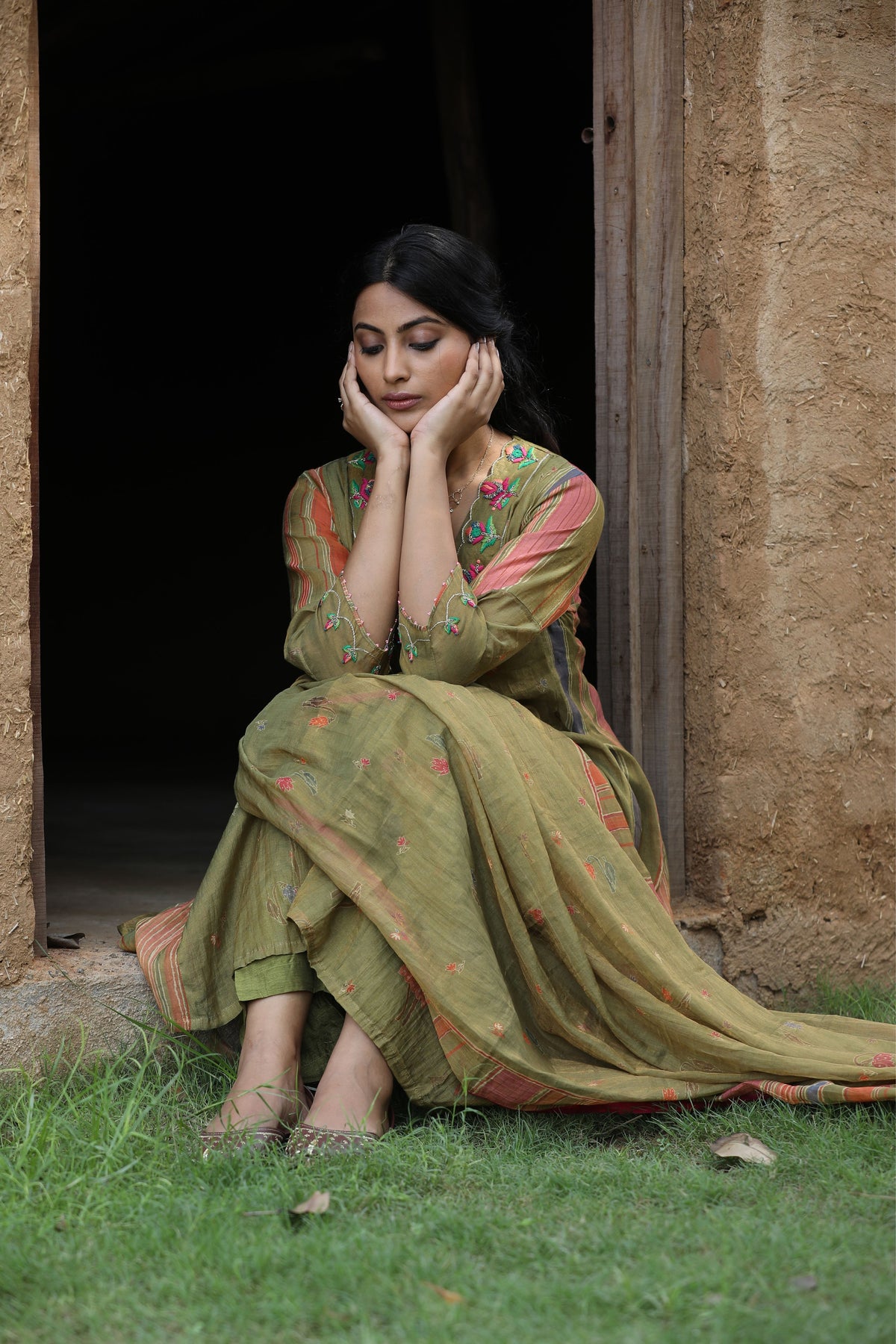 Mehendi Green Kurta Set