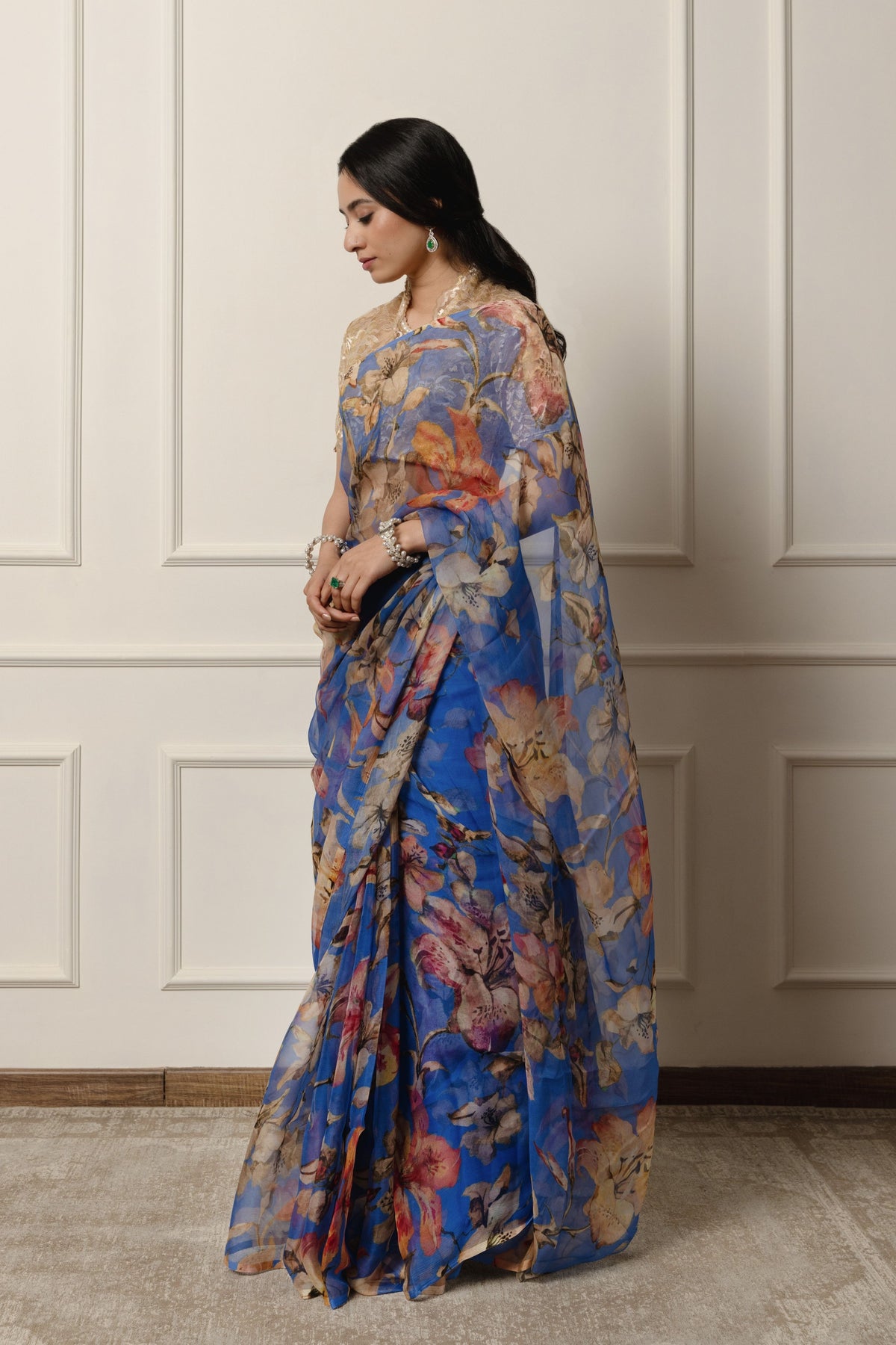 Ourmila Printed French Chiffon Saree