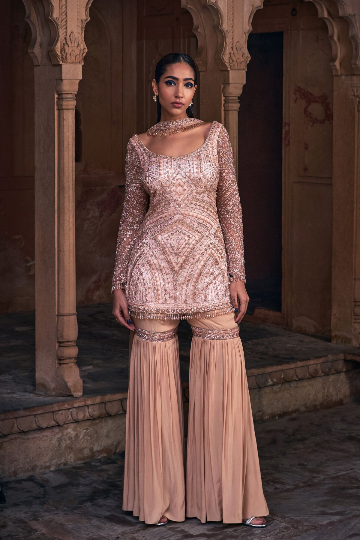 Champagne Gold Gharara Set