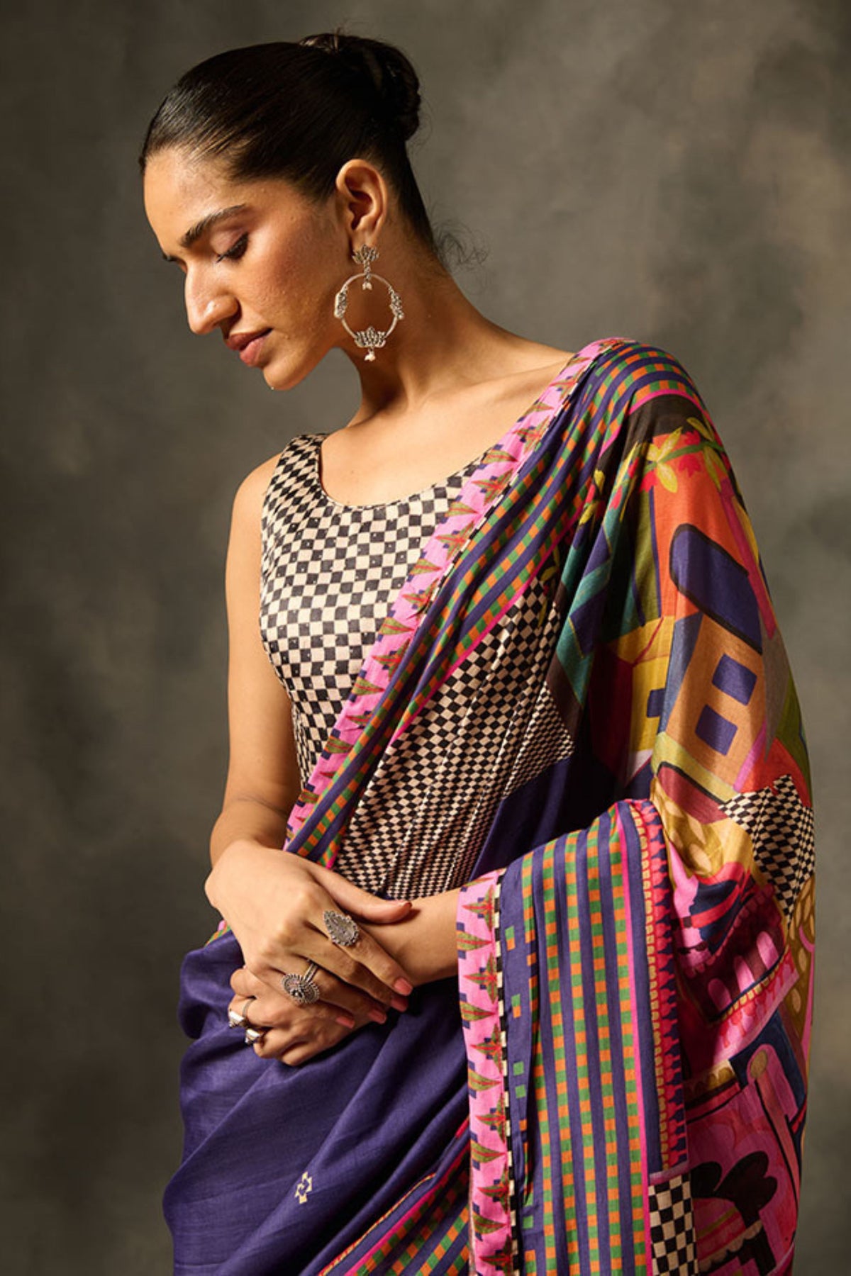 Purple Indra Saree