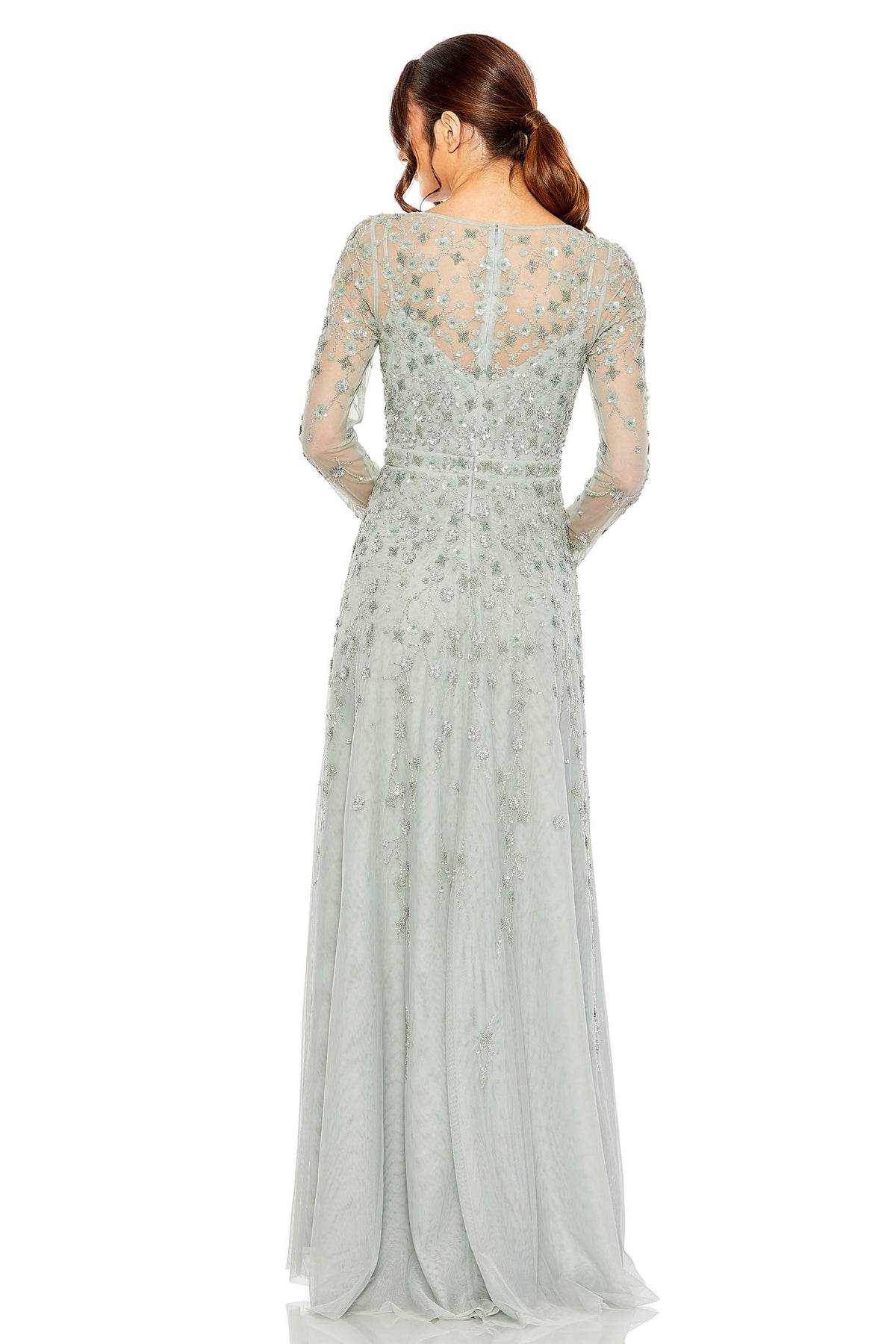 Green Embellished Gown