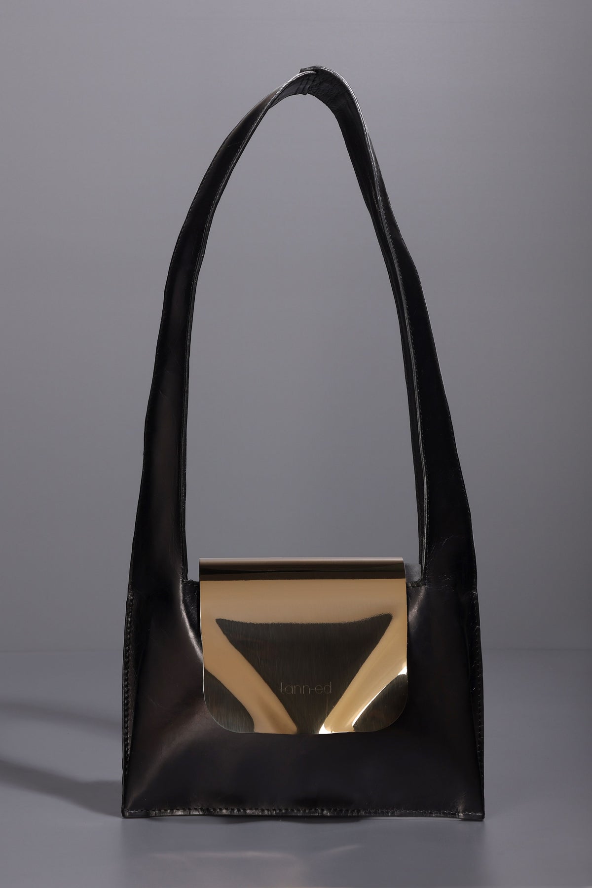 Black Metal Flap Bag