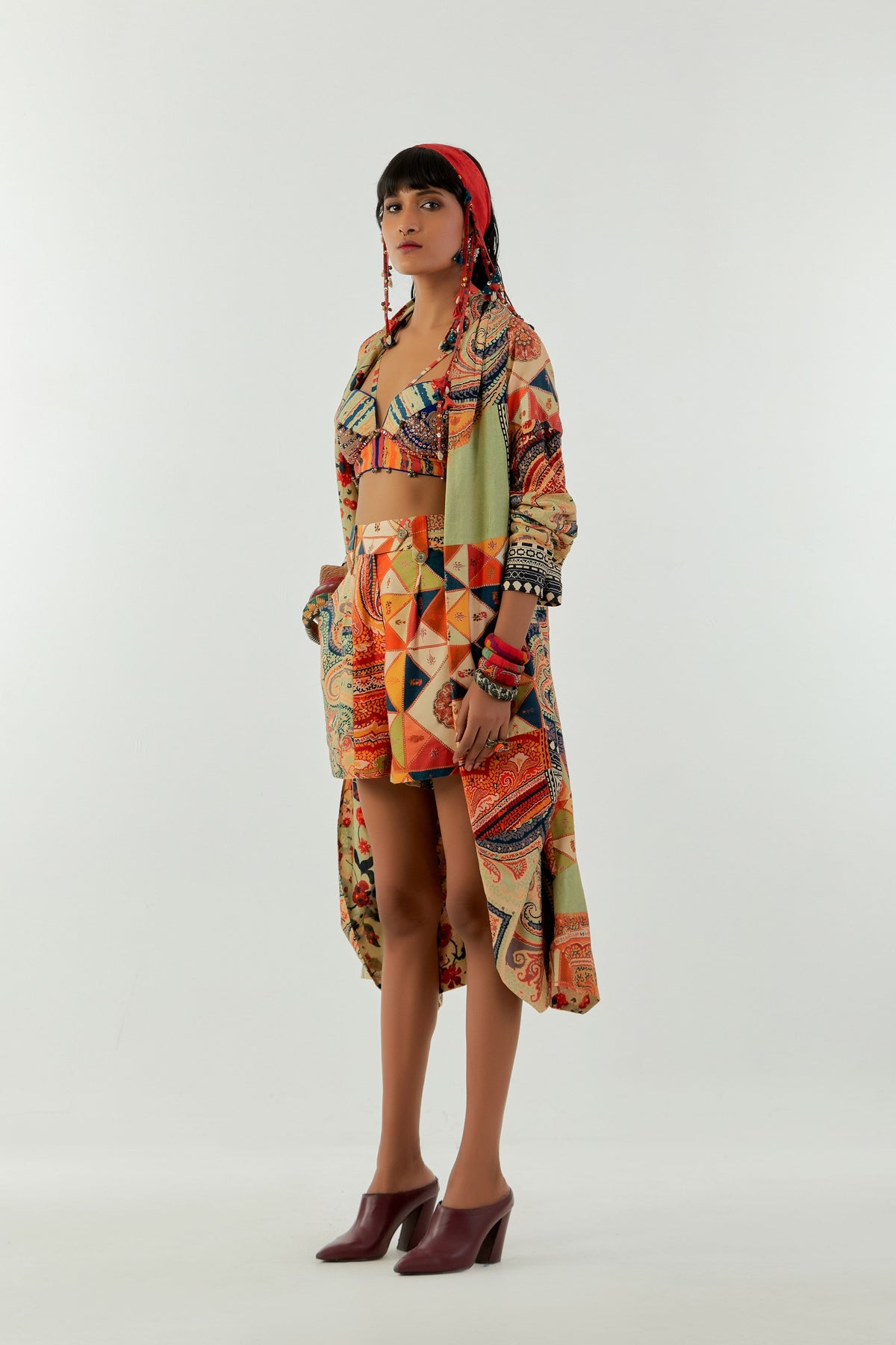 Multi Hina Trench Coat