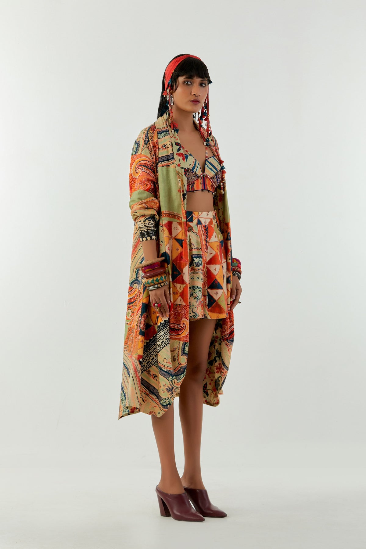 Multi Hina Trench Coat