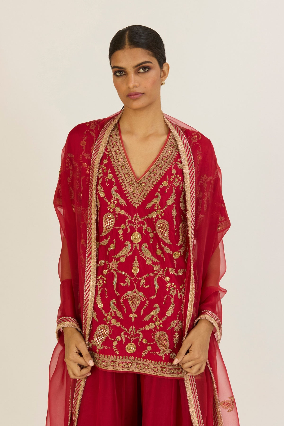 Anvi Red Sharara Set