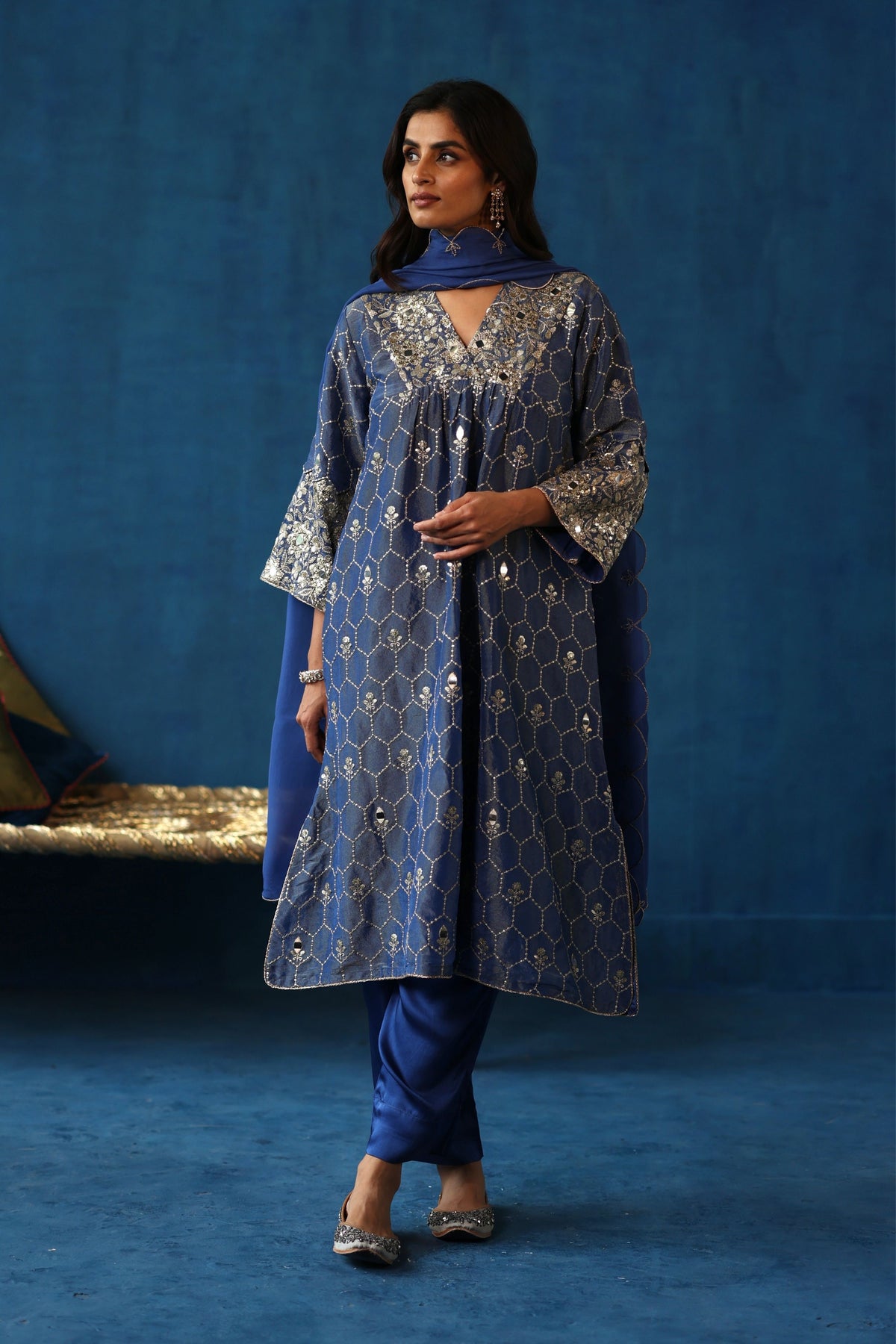 Blue Kaanji Kurta Set