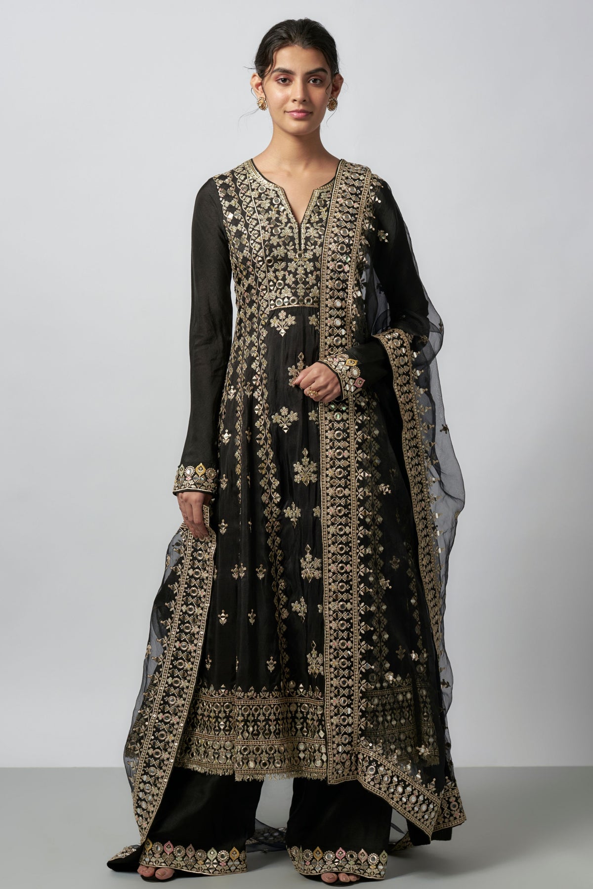 Black Amiha Anarkali Set