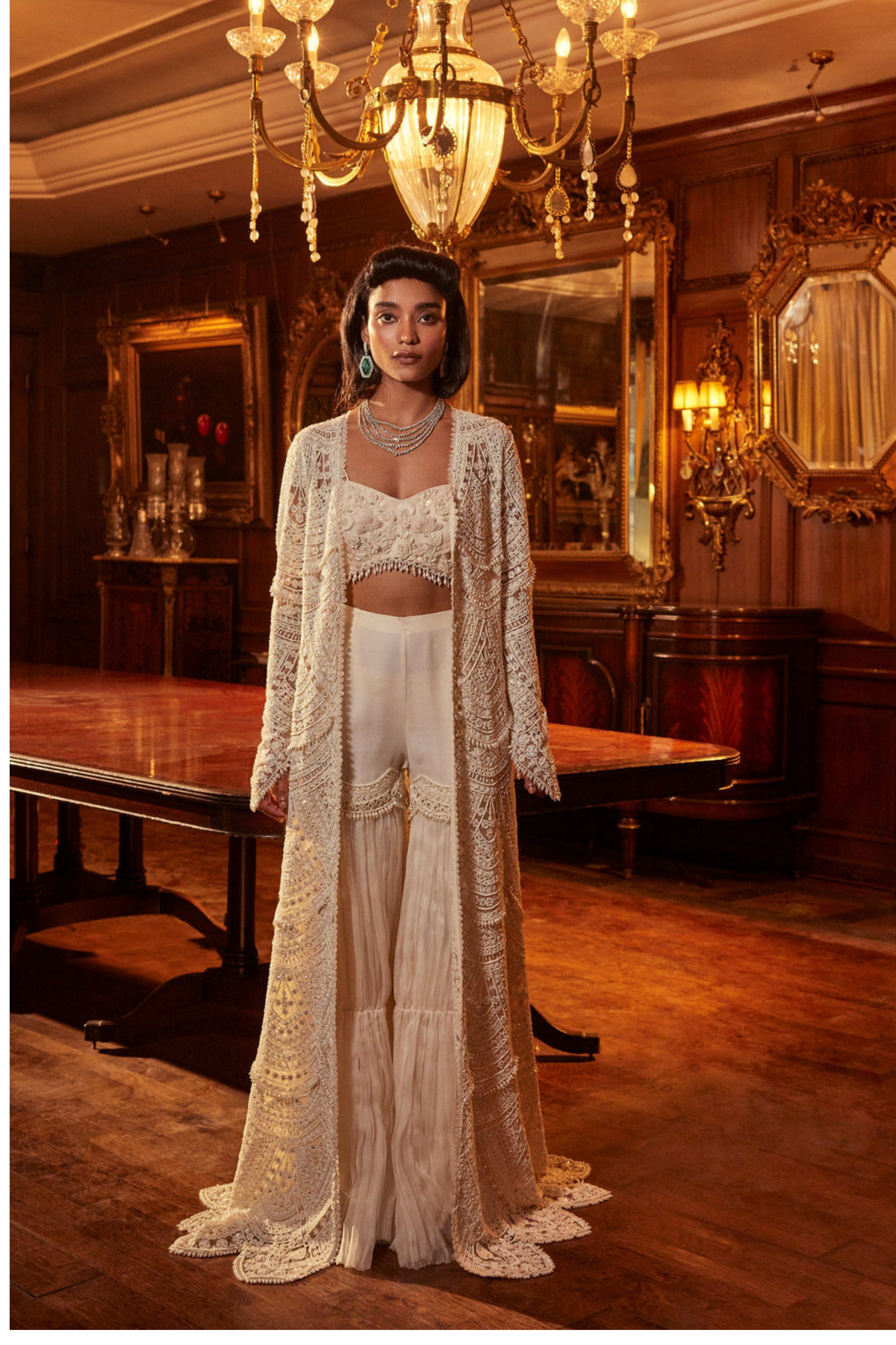 Sheeren Ivory Sharara Set