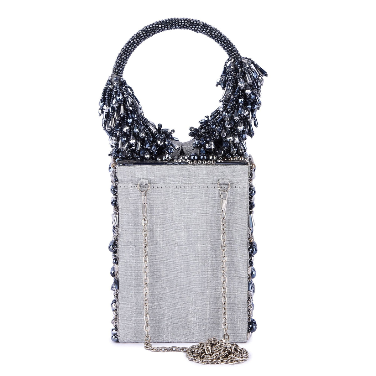 Jhumroo Grey Clutch