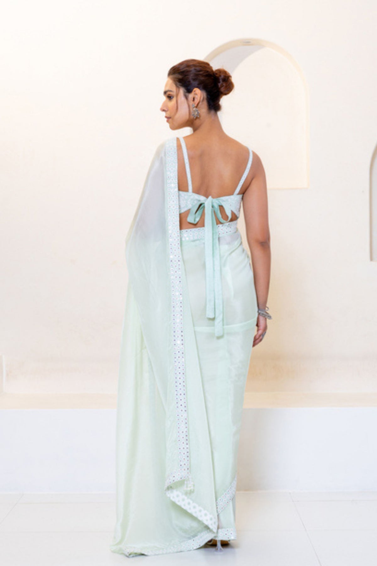 Mint Green Saree Set