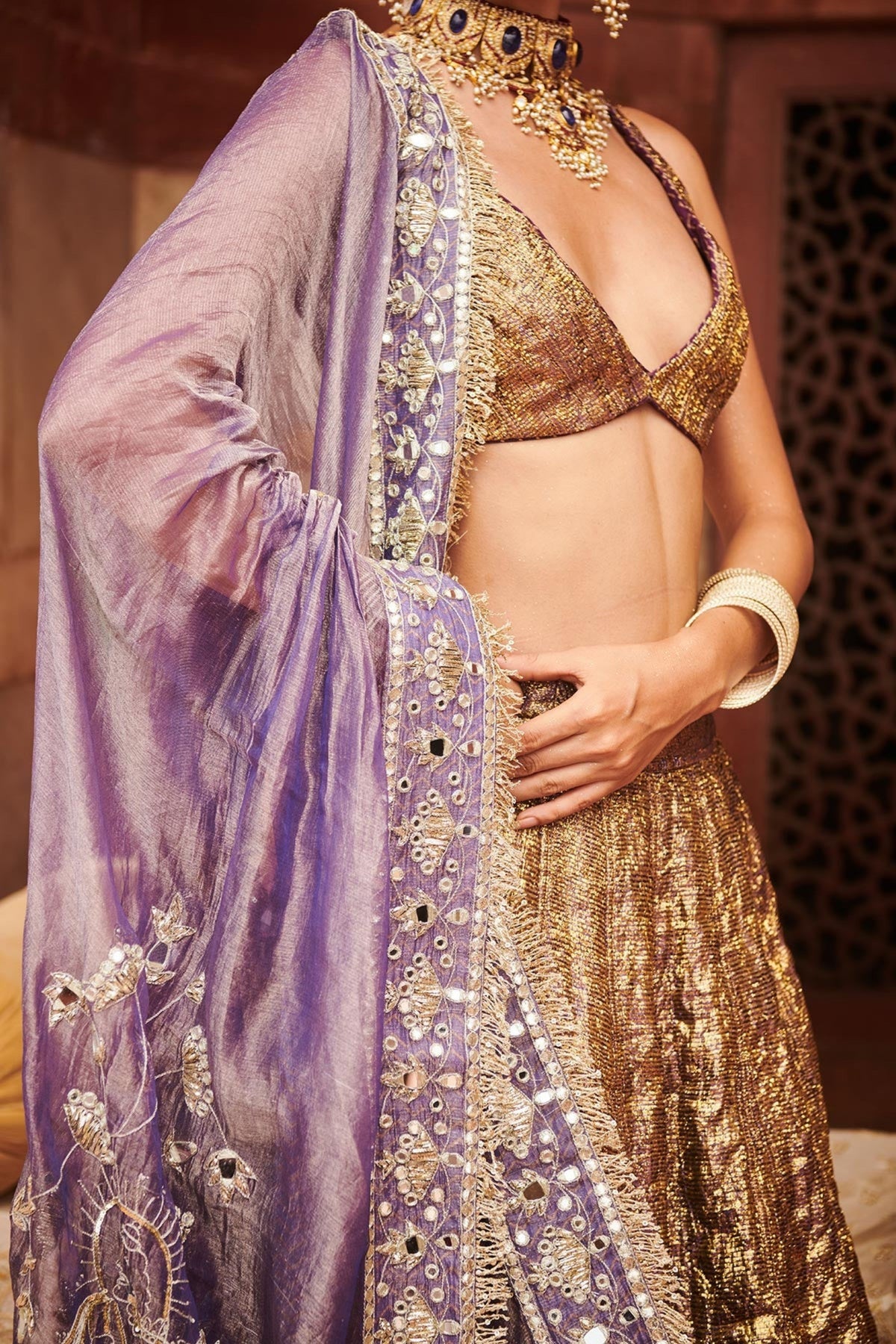 Krishna Kumud Lampi Lehenga Set