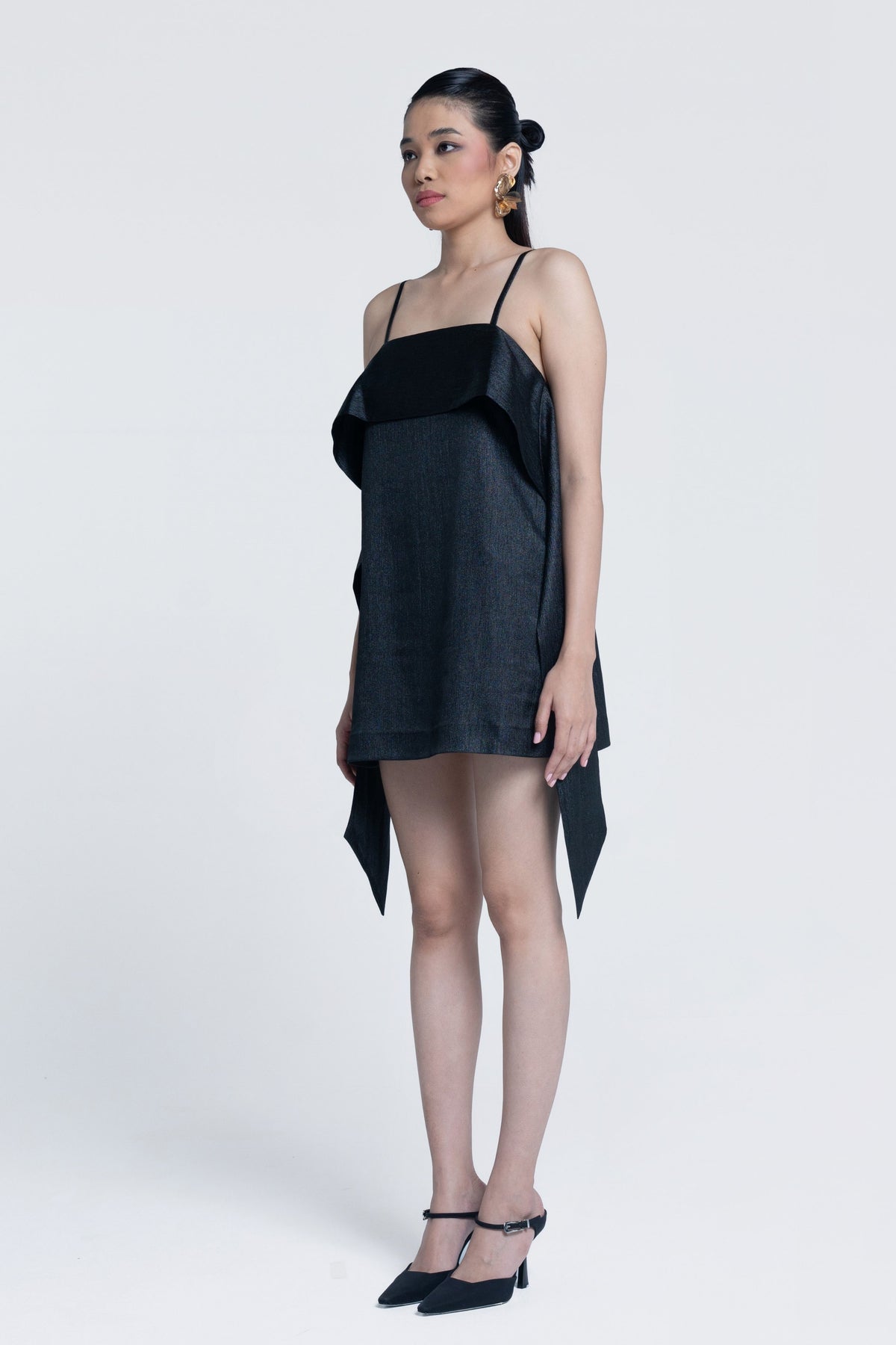 Midnight Sheen Slip Dress