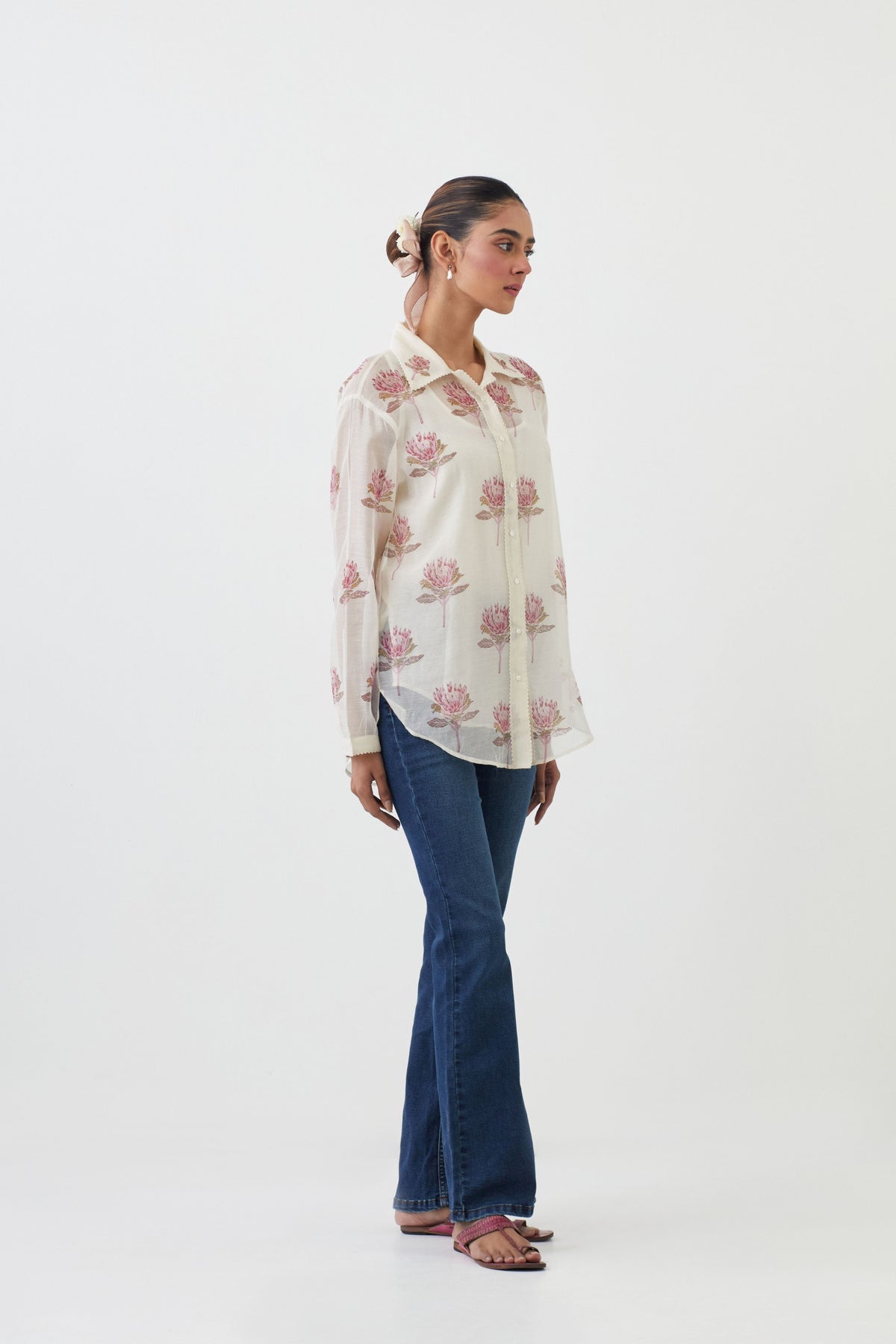 Pink Chanderi Shirt