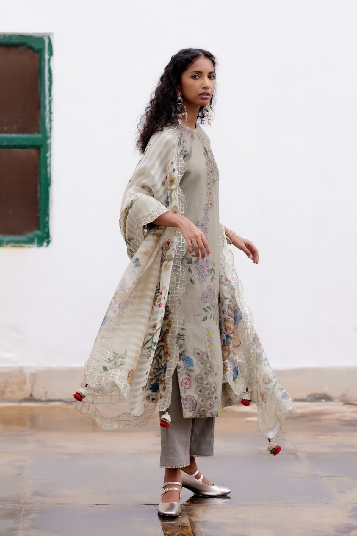 Mosaiq Kalamkari Kurta Set