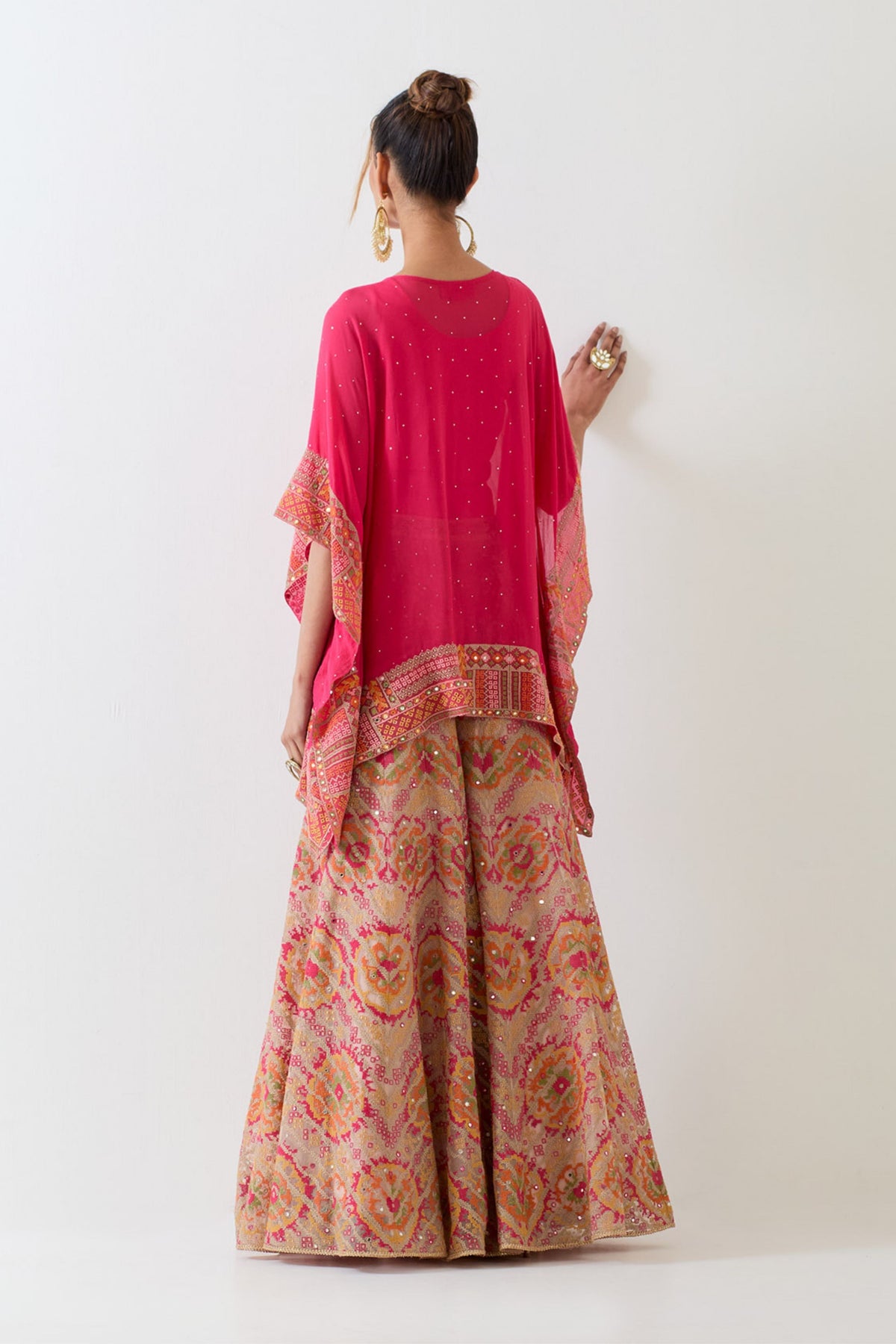 Fuchsia Pink Poncho and Sharara