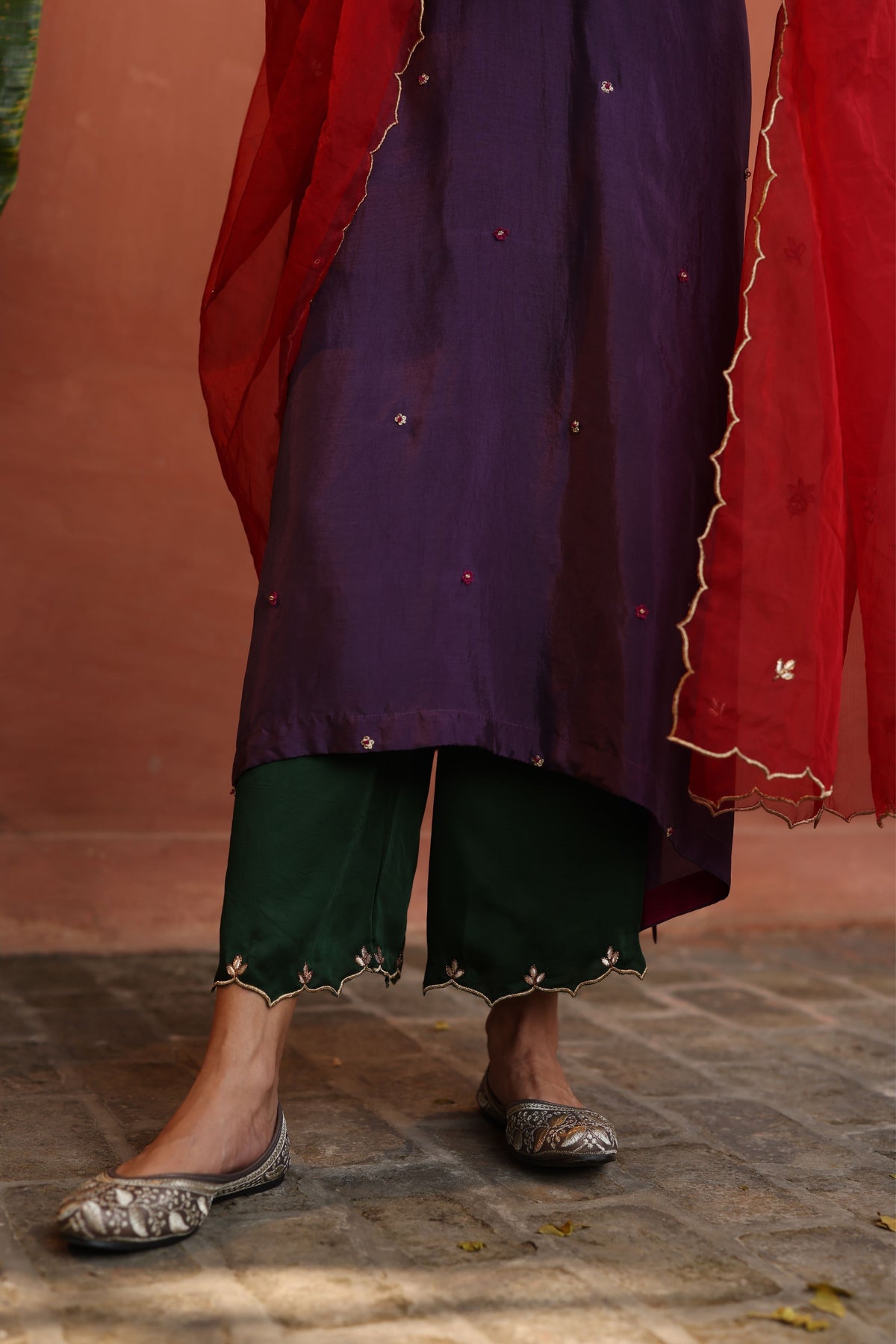 Purple Kaleera Kurta Set