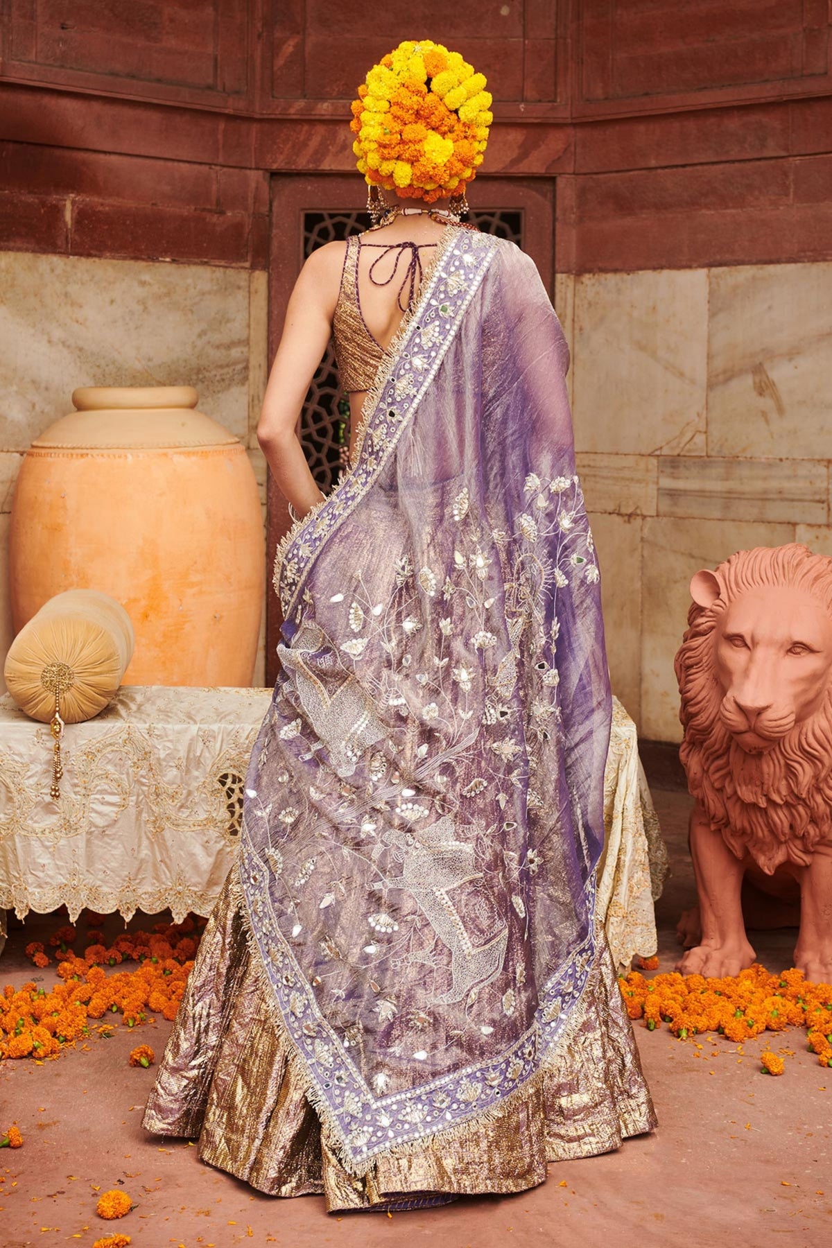 Krishna Kumud Lampi Lehenga Set