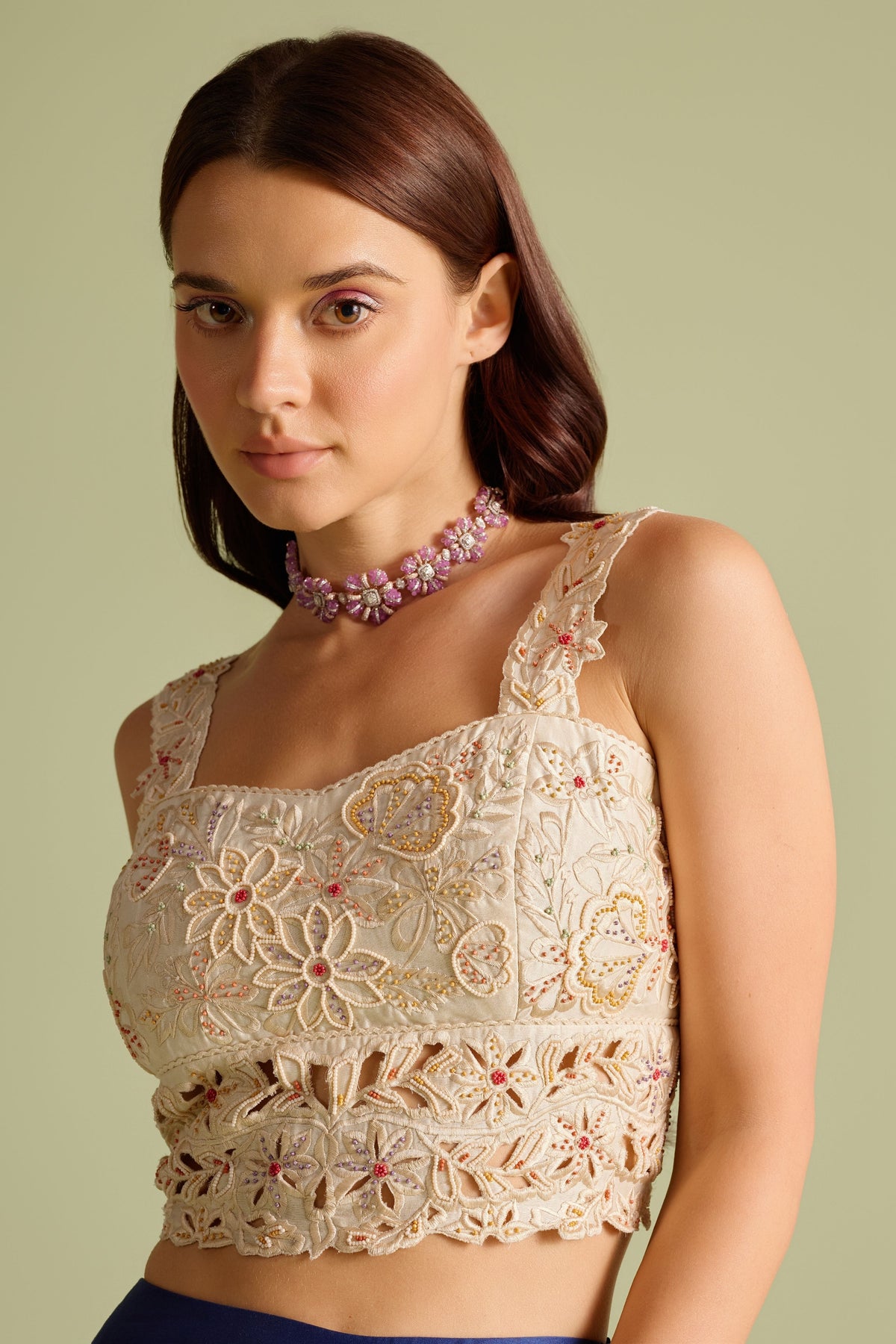 Ivory Beadwork Bustier