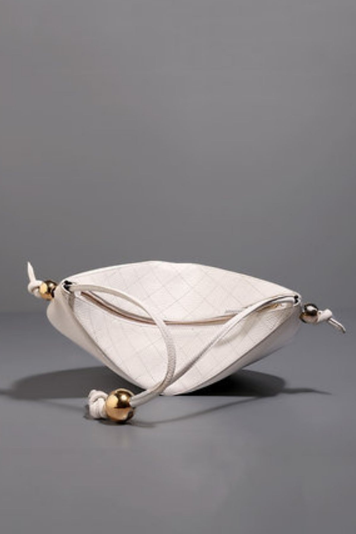 White Quilted Pouch Bag