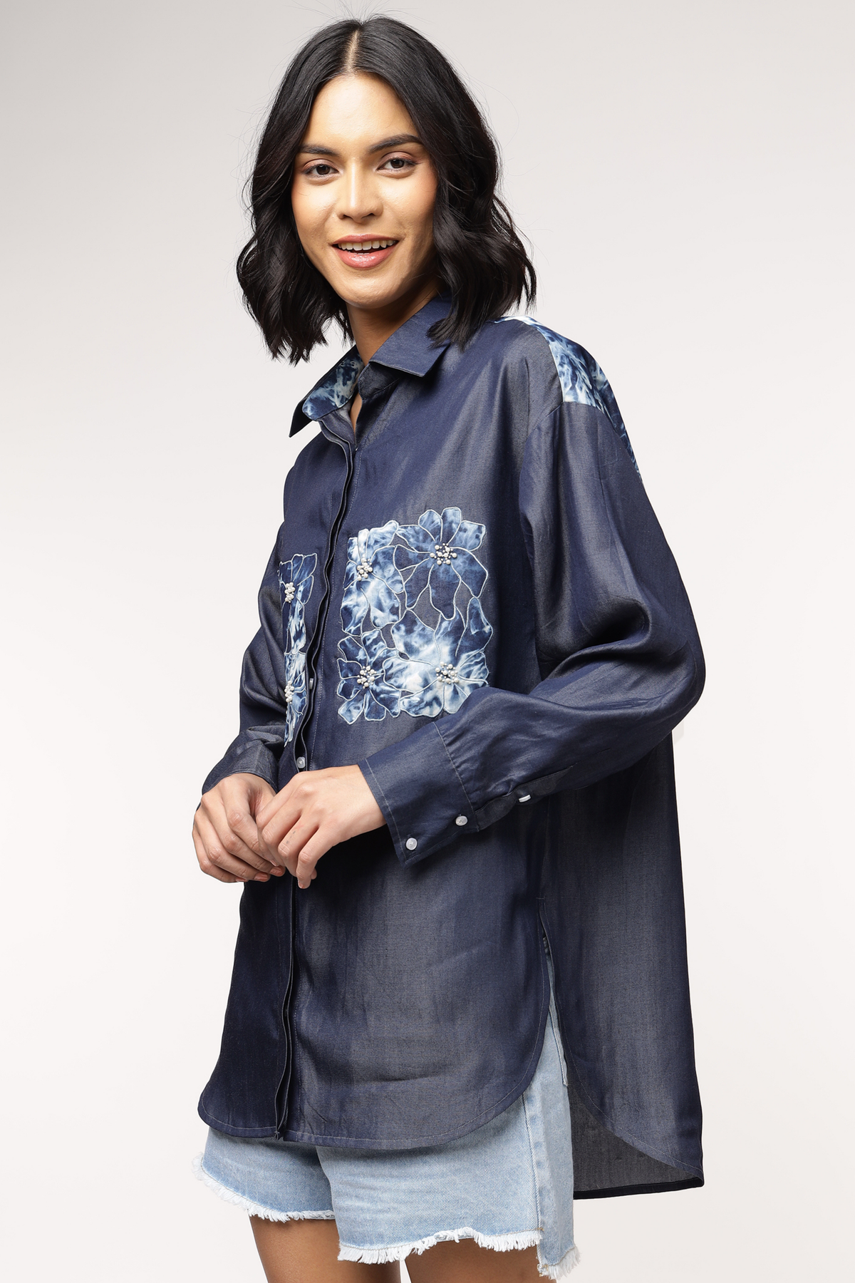 Floral Patch Pocket Shirt