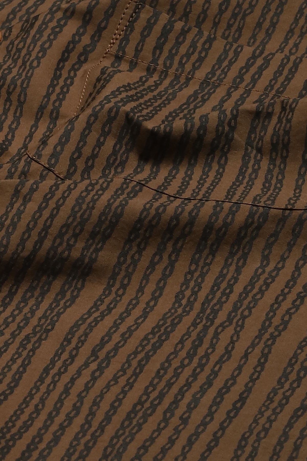 Mocha Crewel Print Shirt