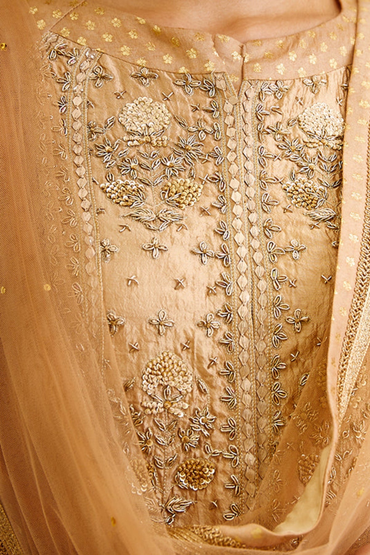 Gold anarkali set