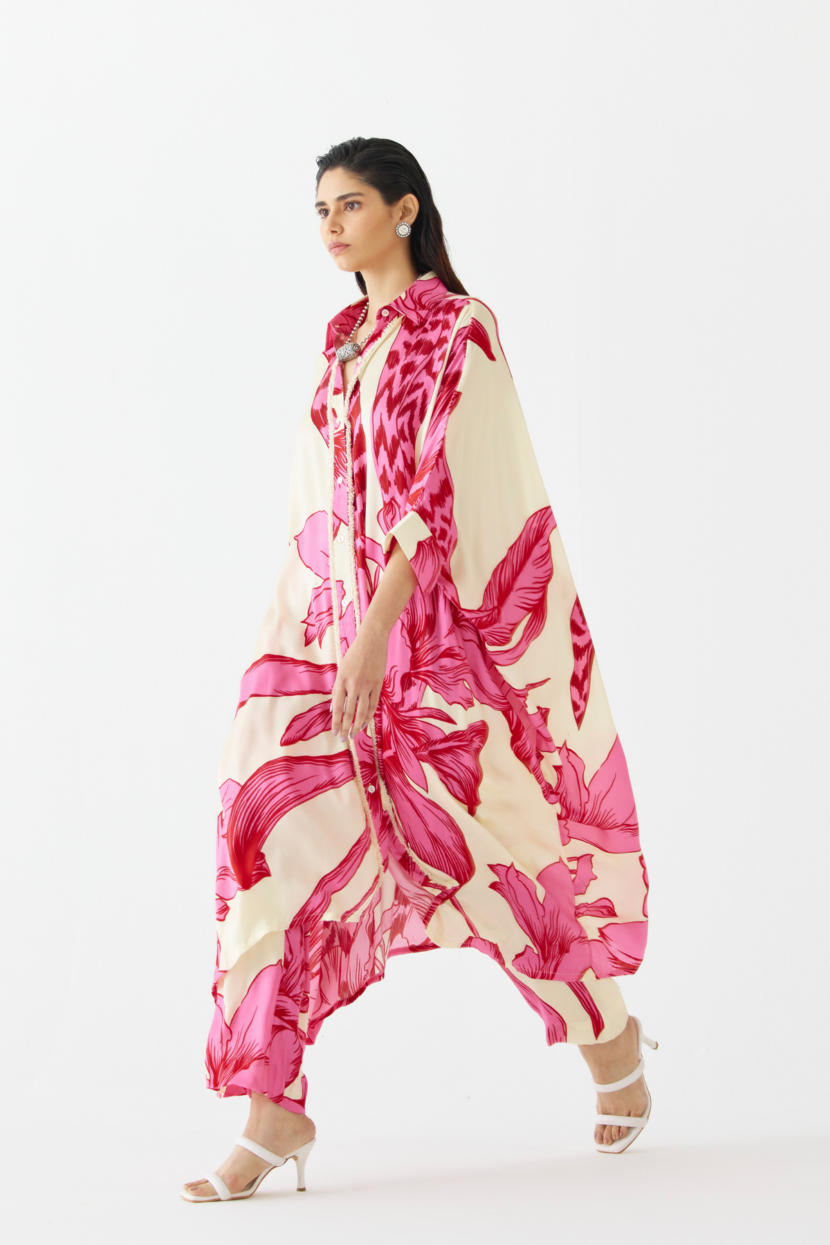 Pink Aphrodite Kimono &amp; Pants