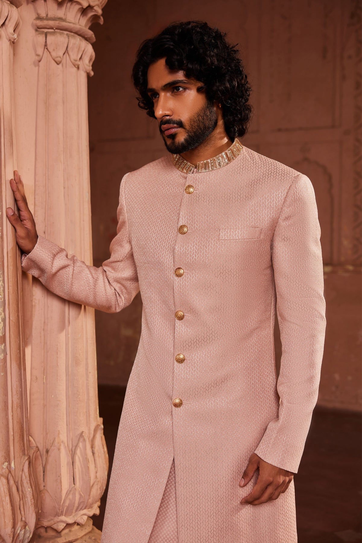 Basit Silk Sherwani Set