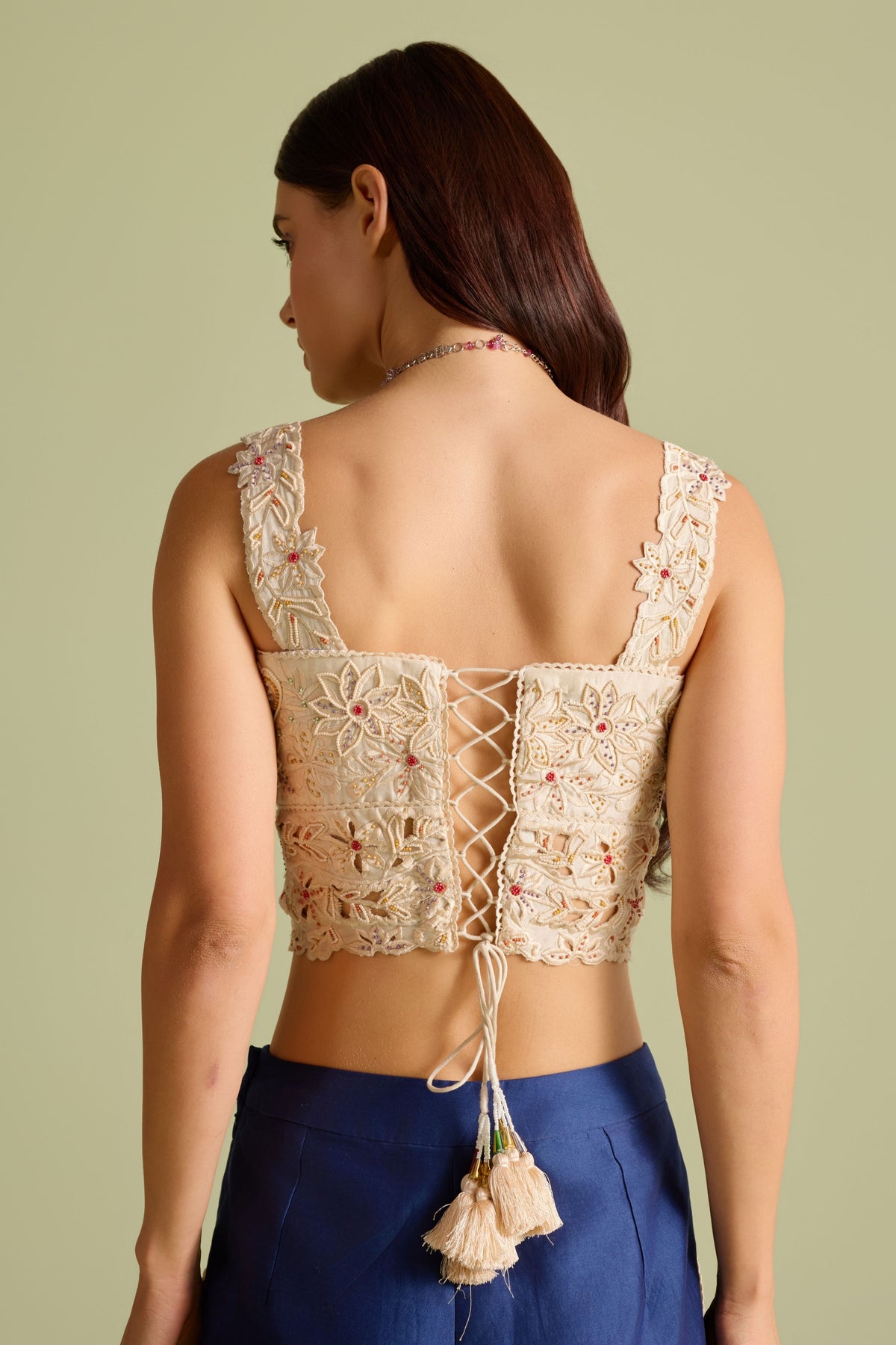 Ivory Beadwork Bustier