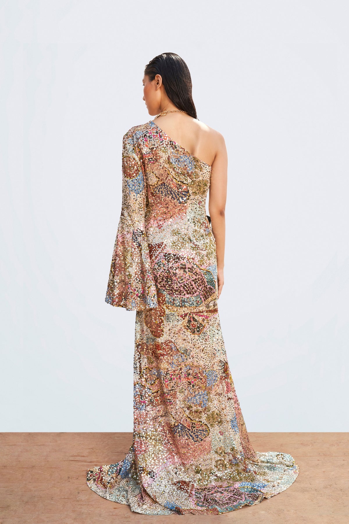 Multi-color Mariners Muse Gown