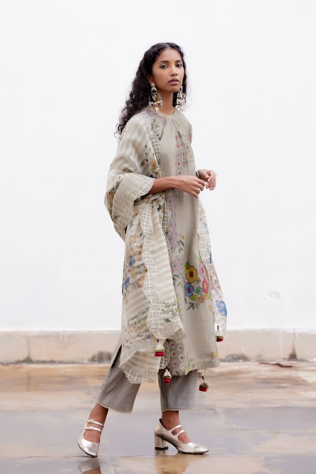 Mosaiq Kalamkari Kurta Set