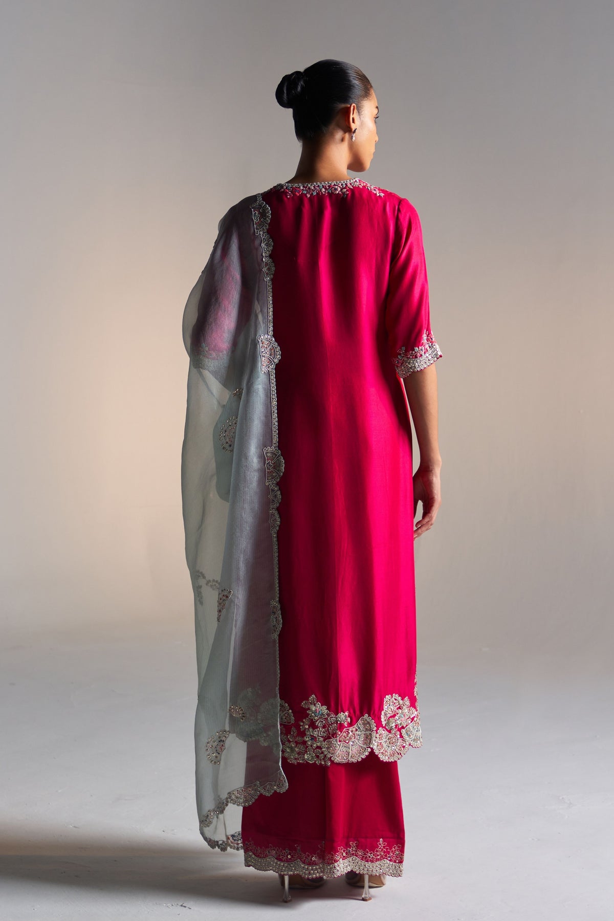 Rose Red Kurta Set