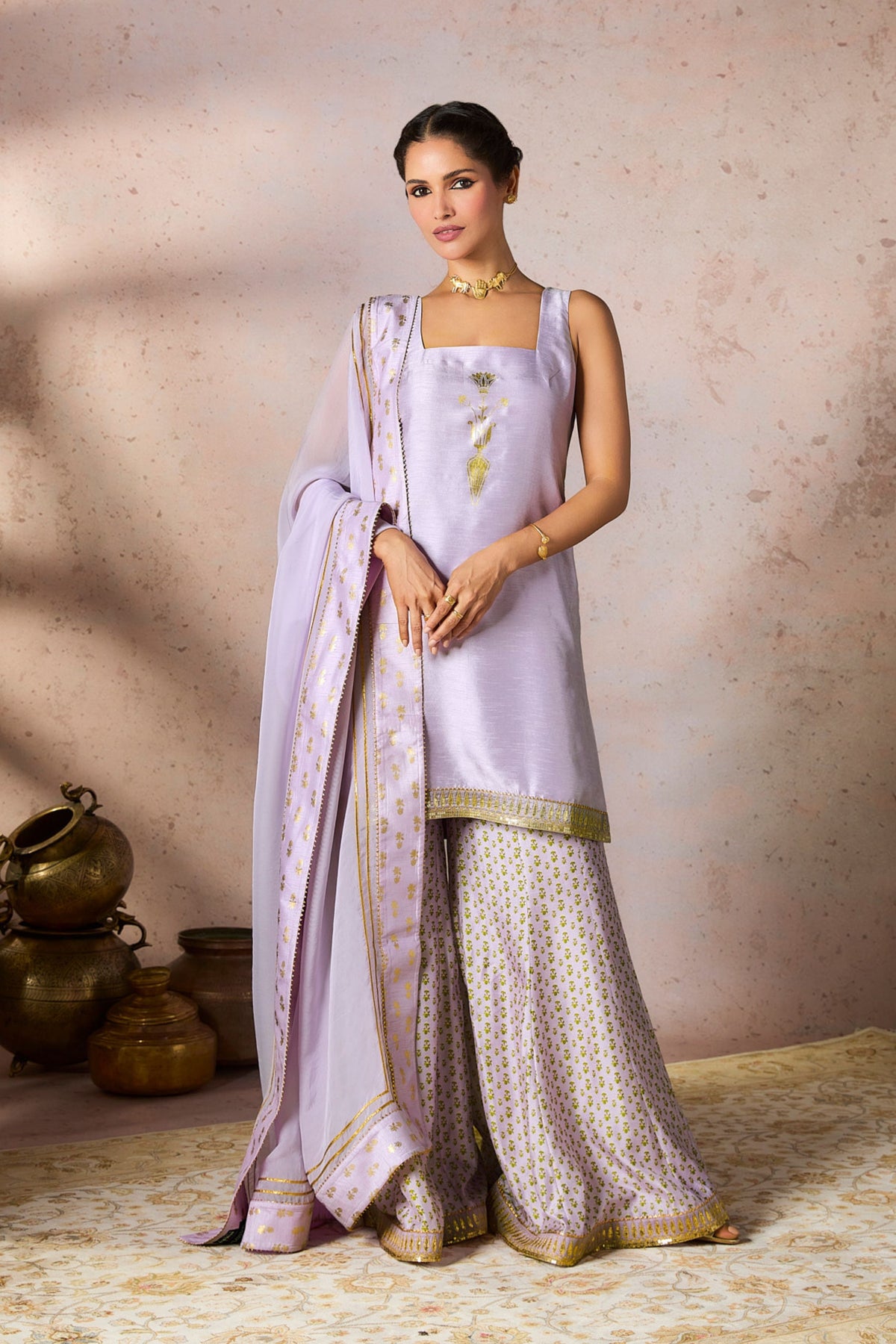 Lilac Pixie Dust Sharara Set