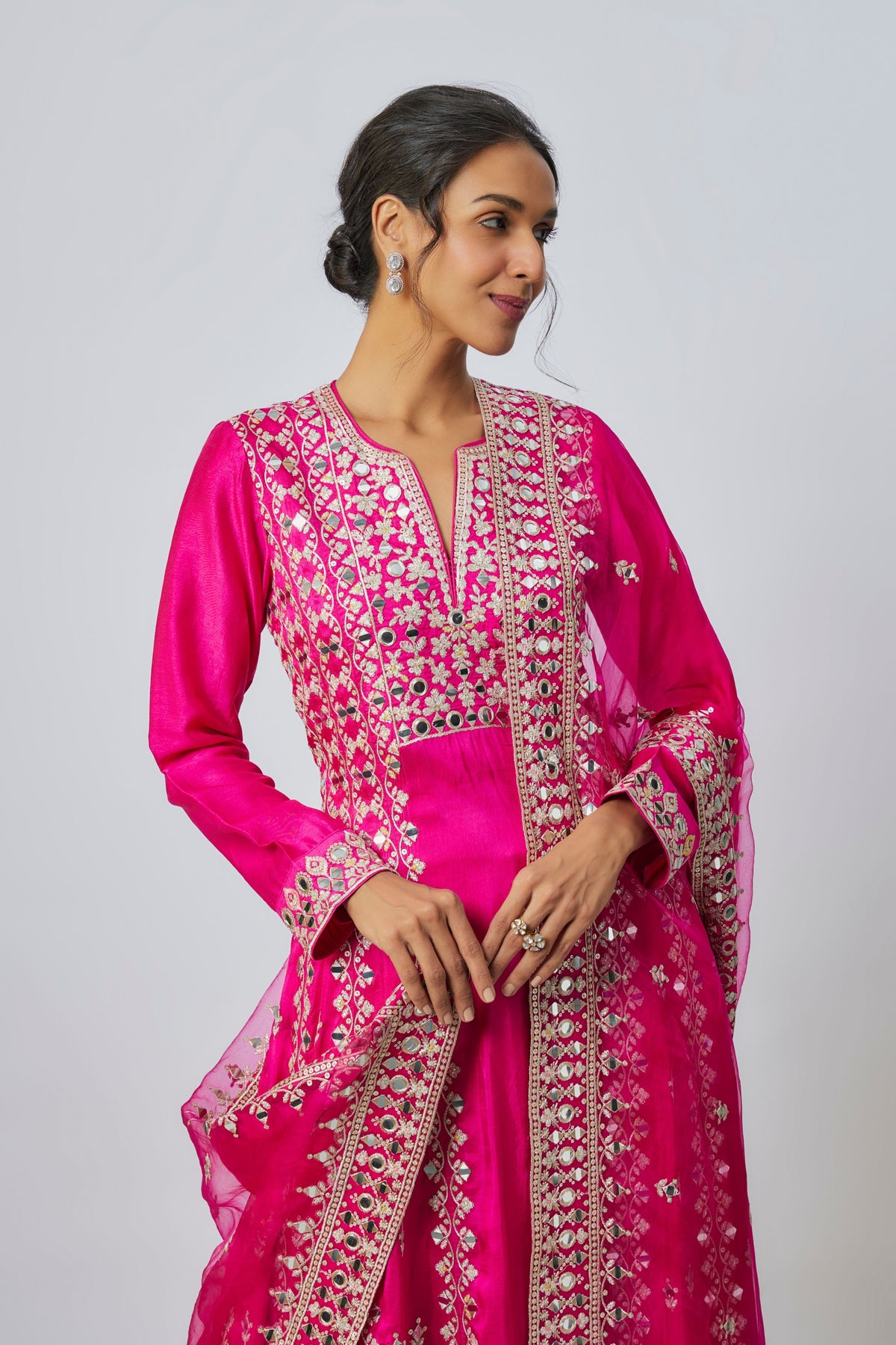 Pink Amiha Anarkali Set