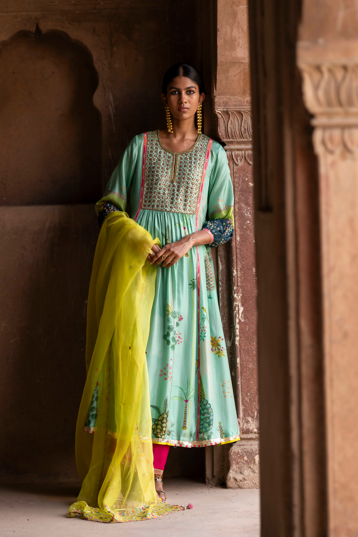 Nadira Powder Blue Kurta Set