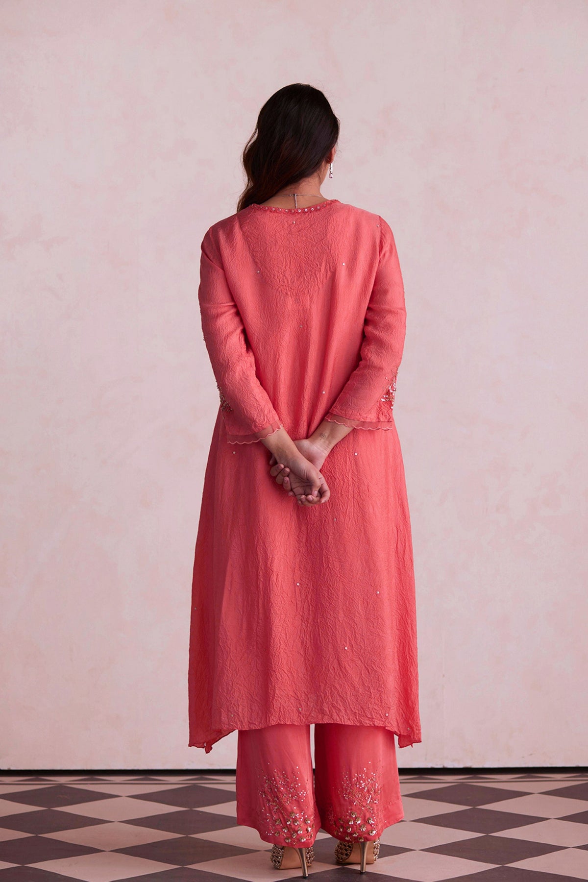 Coral Kurta Set