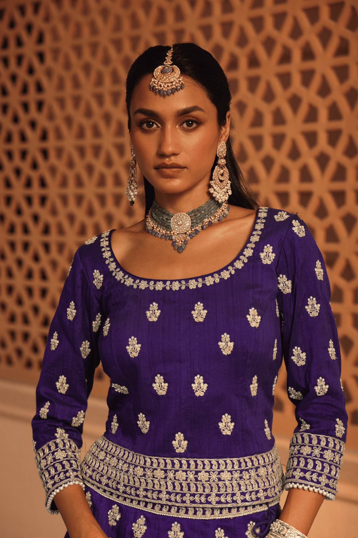 Aasmaa Purple Lehenga Set