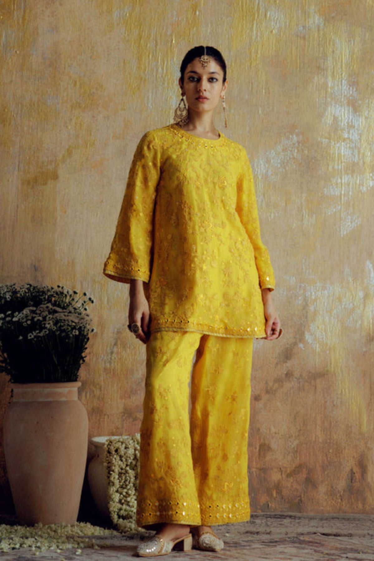 Yellow Tone Tunic Set